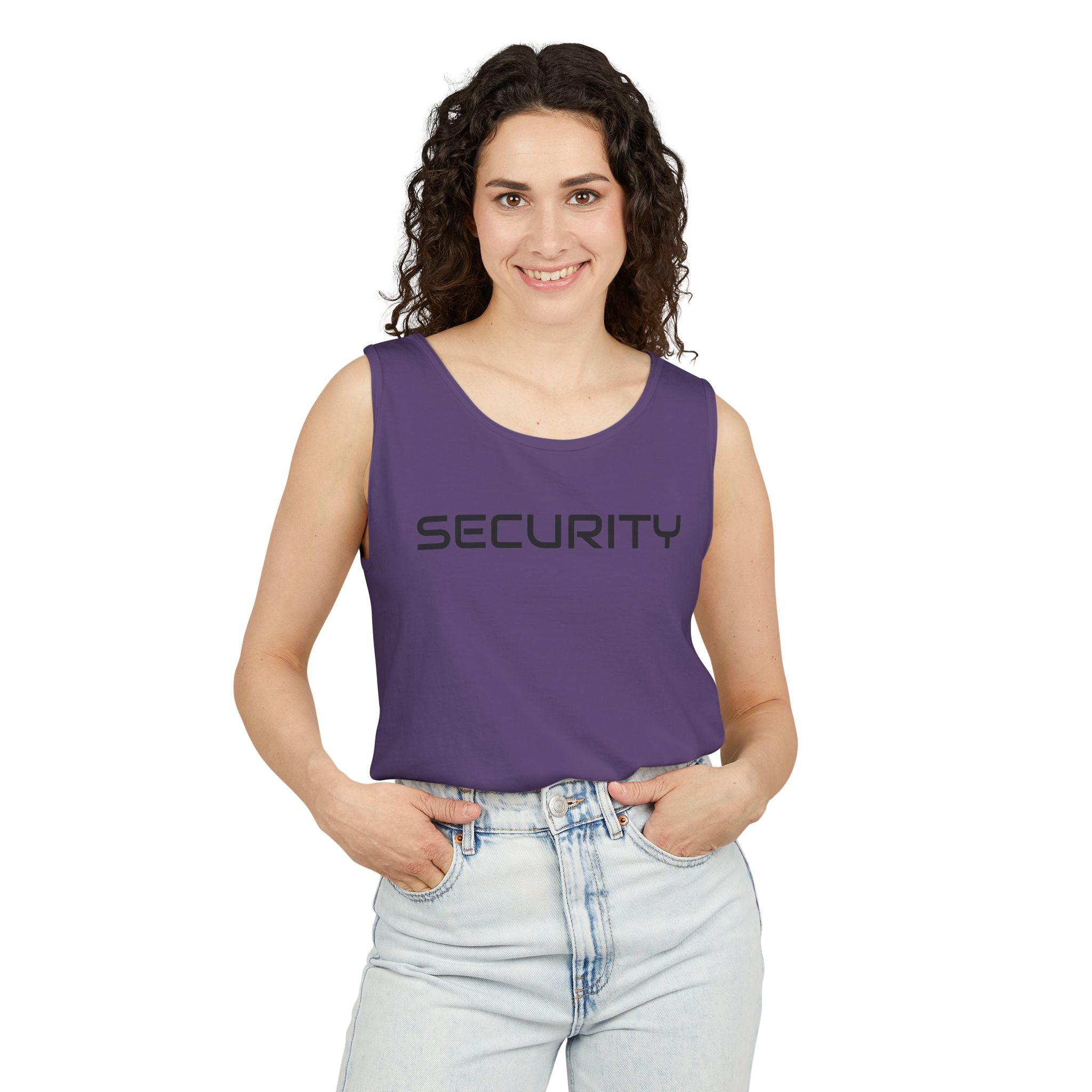 SECURITY Graphic Tank Top — Bold 'SECURITY' Streetwear Muscle Tee