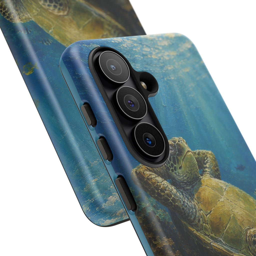 Sea Turtle Relaxation Phone Case — Ocean Underwater Art Protective Tough Case