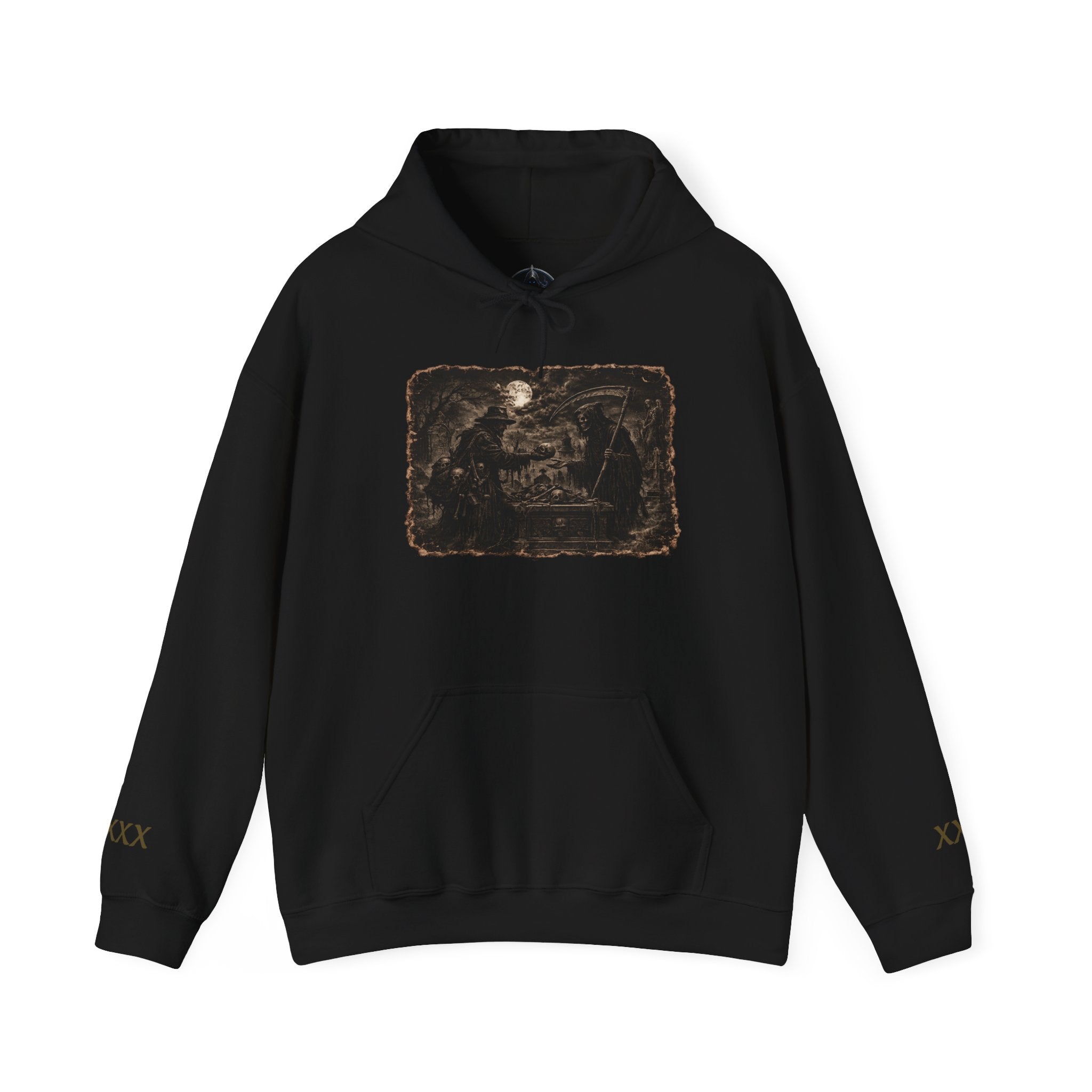 Vintage Reaper and Bone Collector Hoodie — Moon & Bone Graphic Sweatshirt