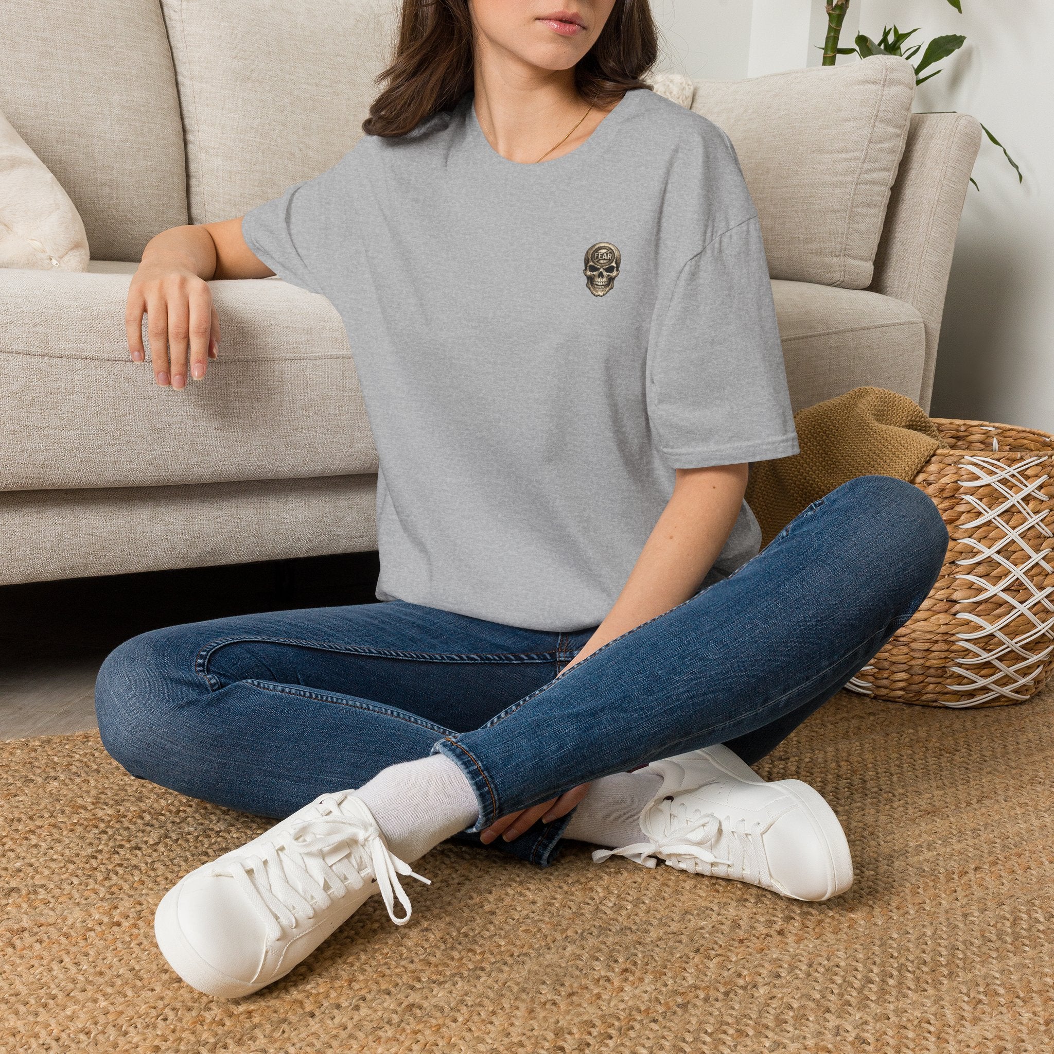 Premium NoFear Skull Vintage Skull T‑Shirt
