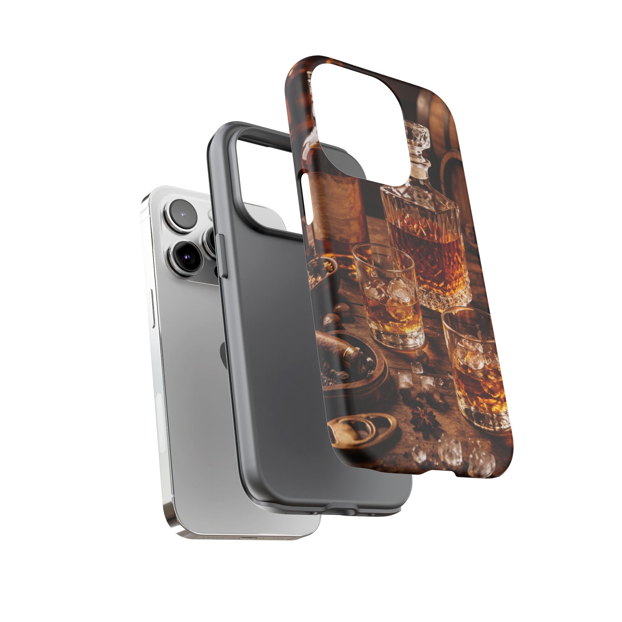 Whiskey Decanter Phone Case — Vintage Bar Spirits Protective Tough Case