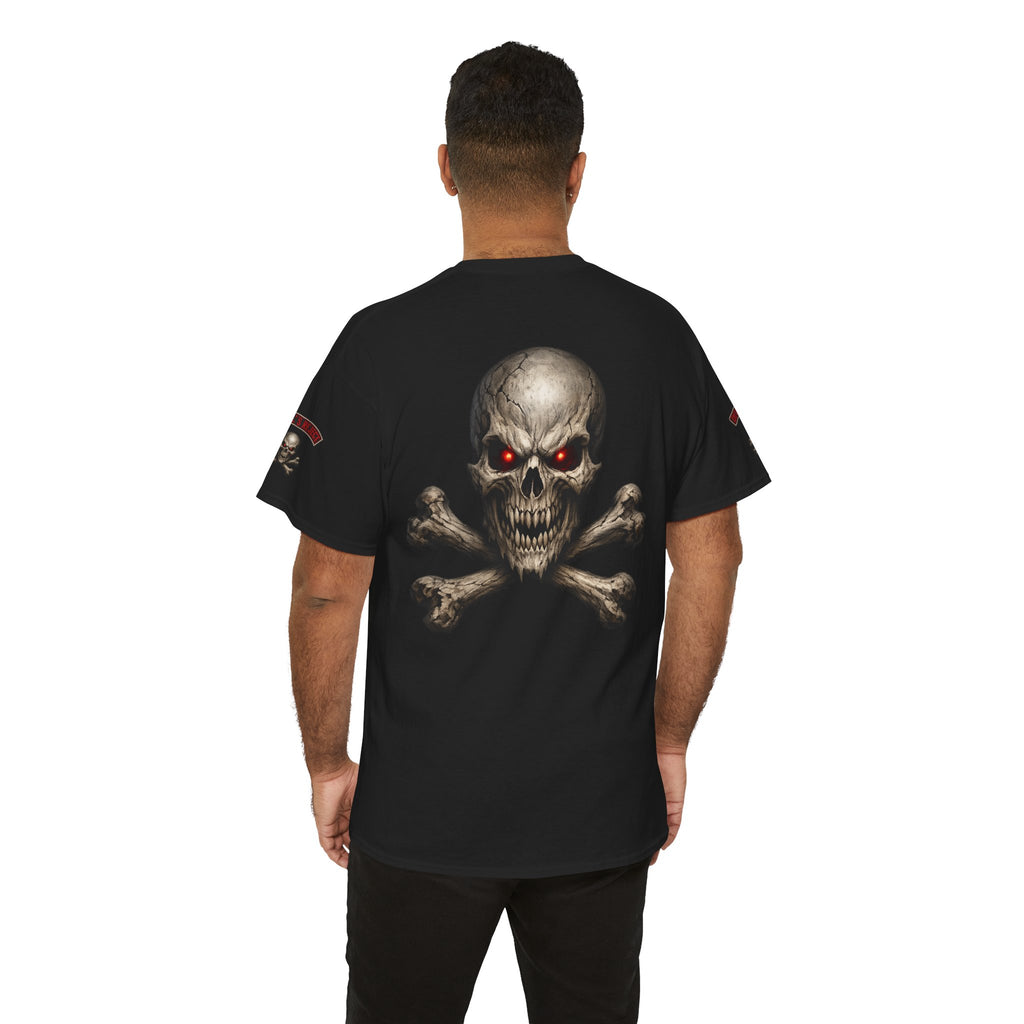 Premium Skull & Crossbones Graphic Tee — Red-Eye Pirate Skull T-Shirt