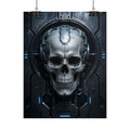 Cyber Skull Poster — Futuristic Sci‑Fi Skull Wall Art (Rolled Poster)