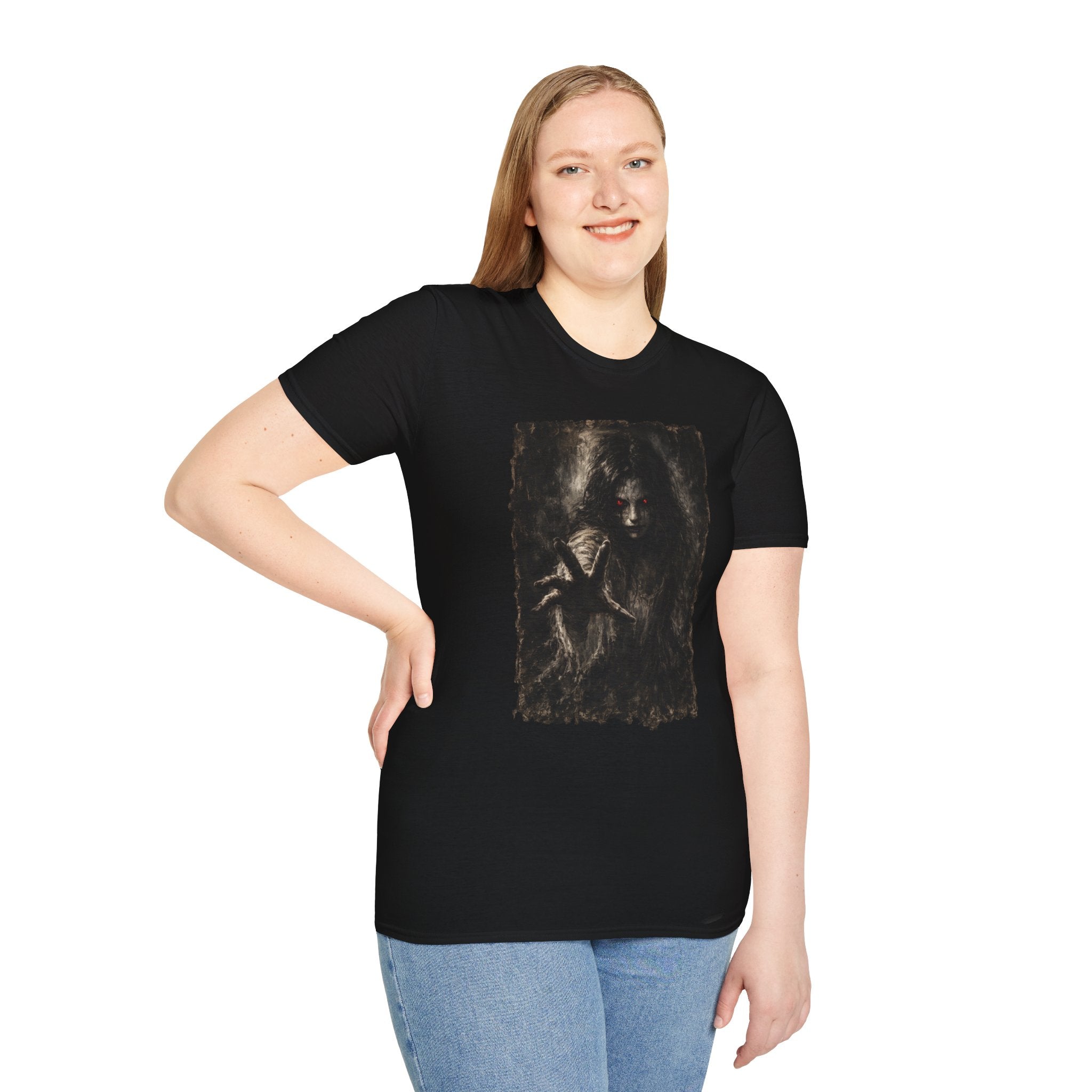Horror Portrait T-Shirt — Creepy Ghost Graphic Tee
