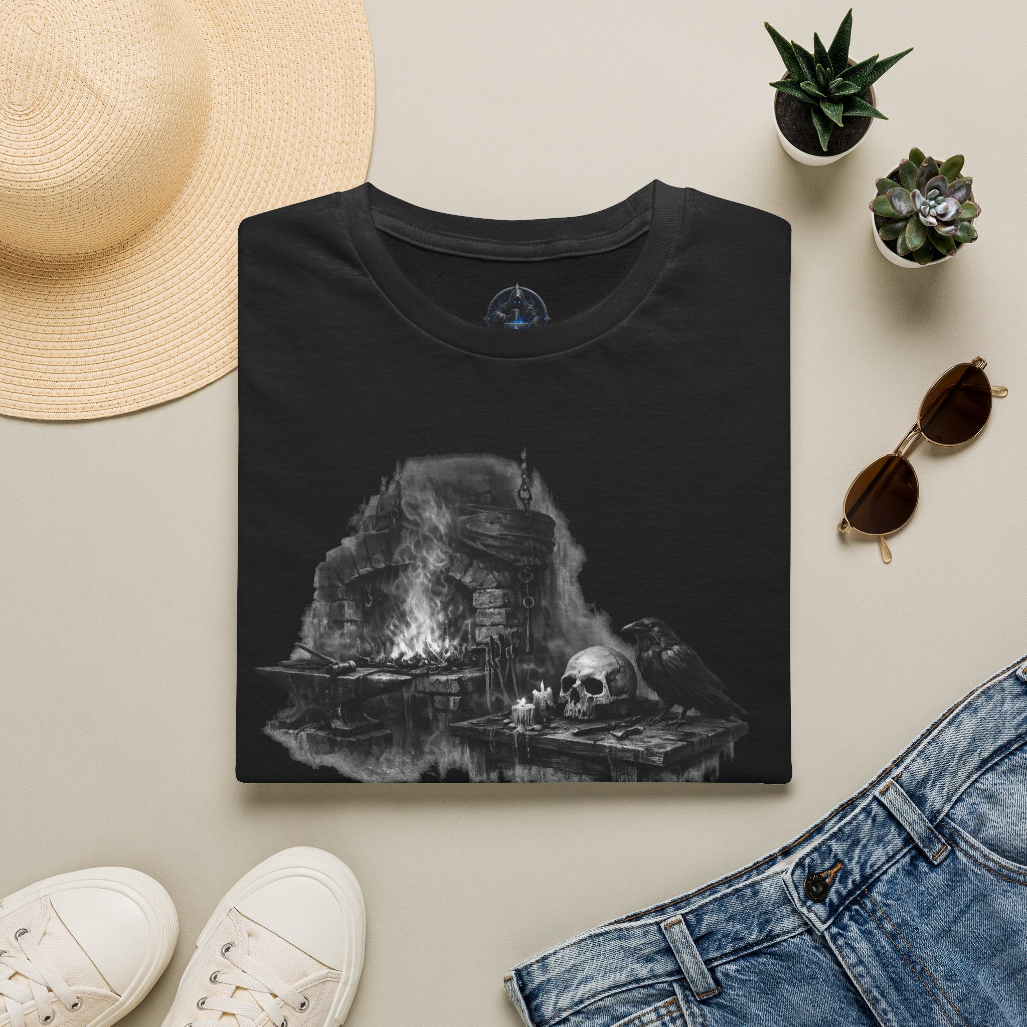 Skull Old Forge T-Shirt — Gothic Graphic Tee
