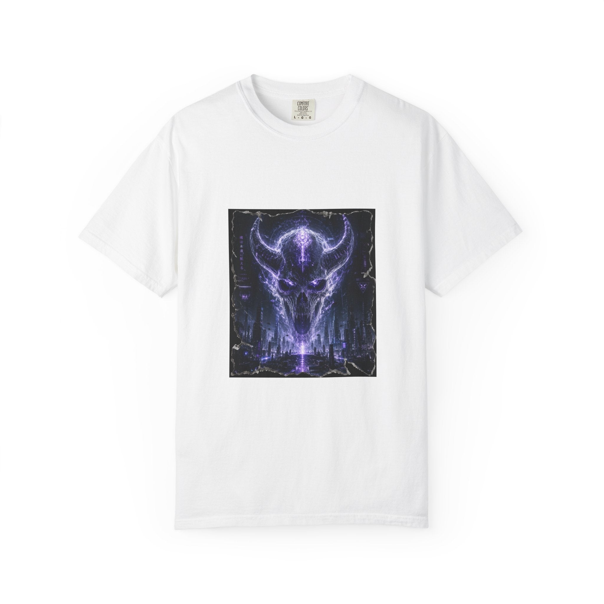 Ethereal Demon Skull T-Shirt — Cyber Goth Graphic Tee