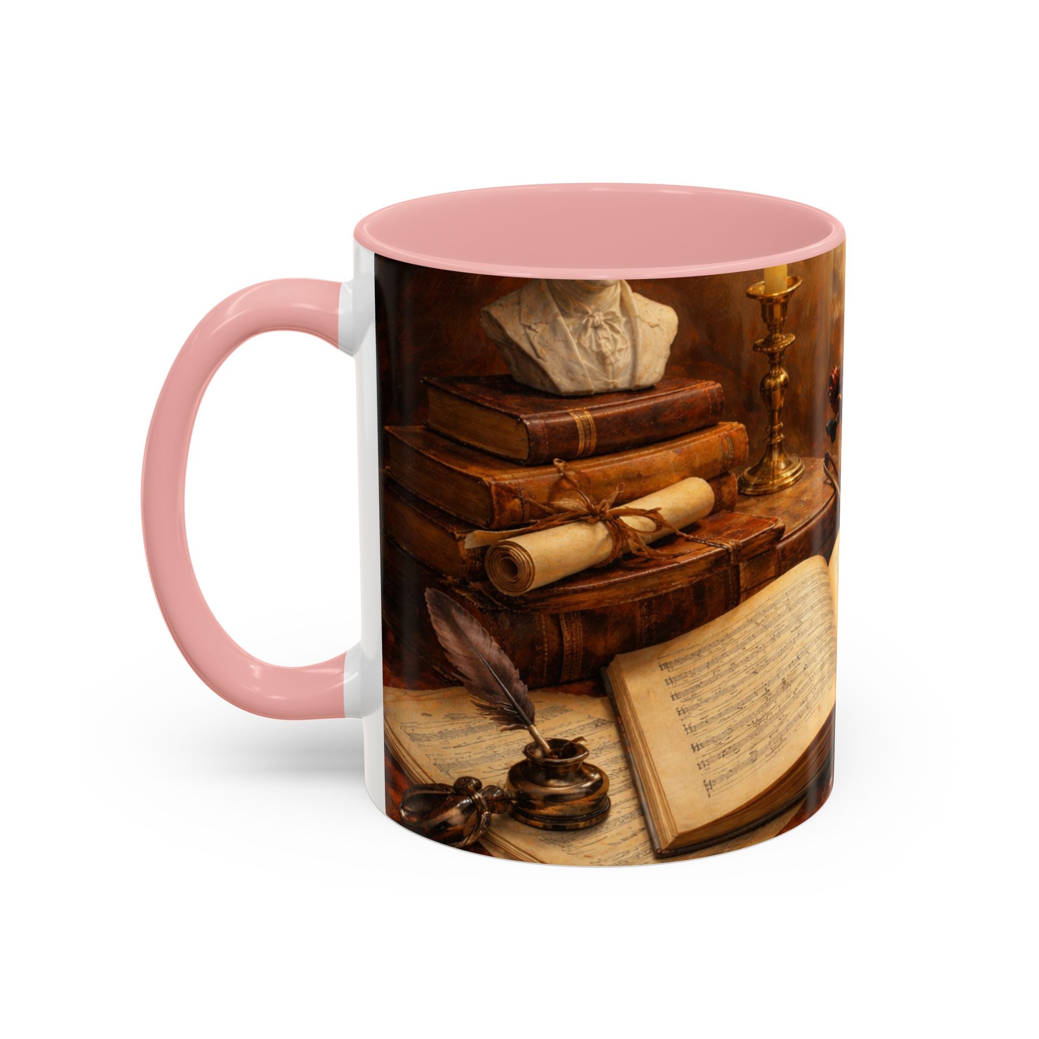 Classical Music Coffee Mug – Classical Music Floral Design (11/15 oz)