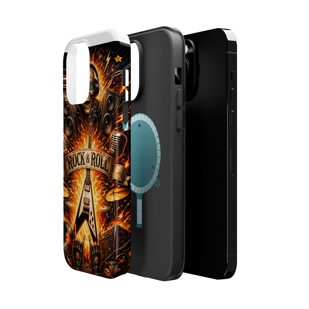 Rock & Roll Skull Guitar Phone Case — Magnetic Impact-Resistant