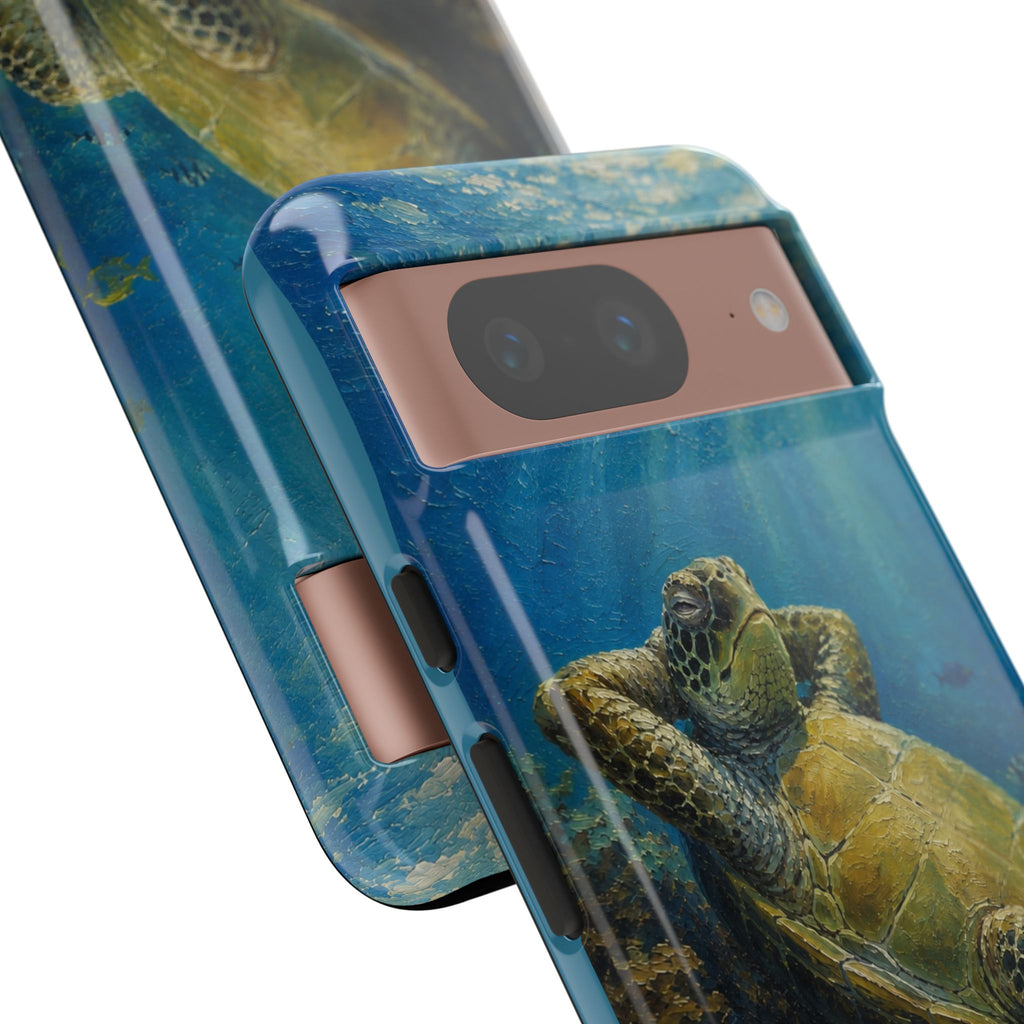 Sea Turtle Relaxation Phone Case — Ocean Underwater Art Protective Tough Case