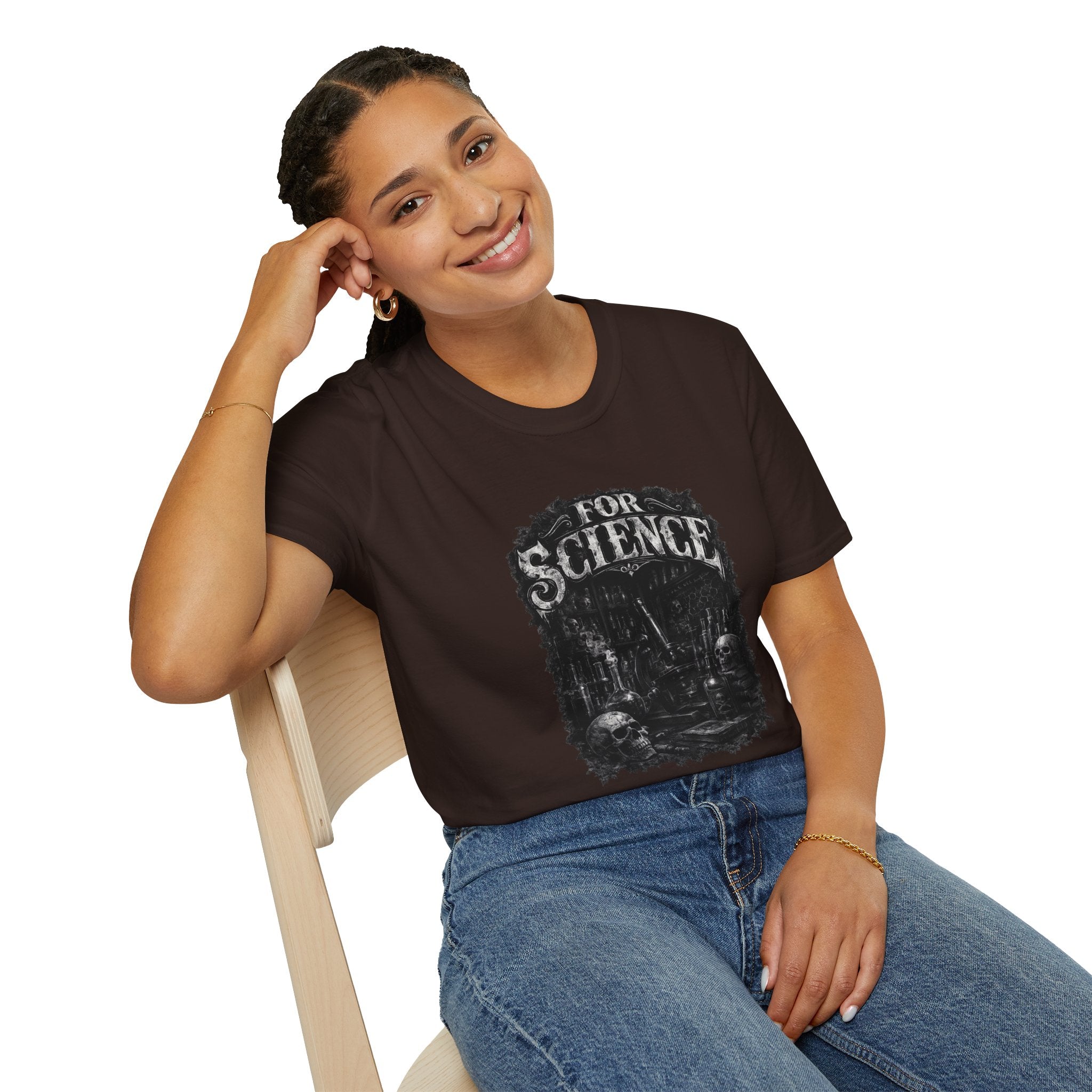 For Science T-Shirt — Dark Vintage Science Graphic Tee