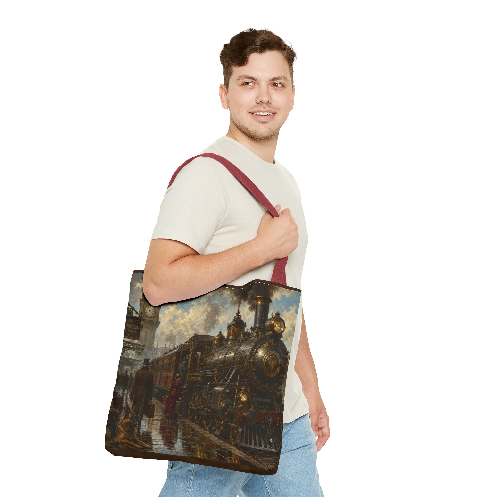 Steampunk Tote Bag — Victorian Station Art All-Over Print