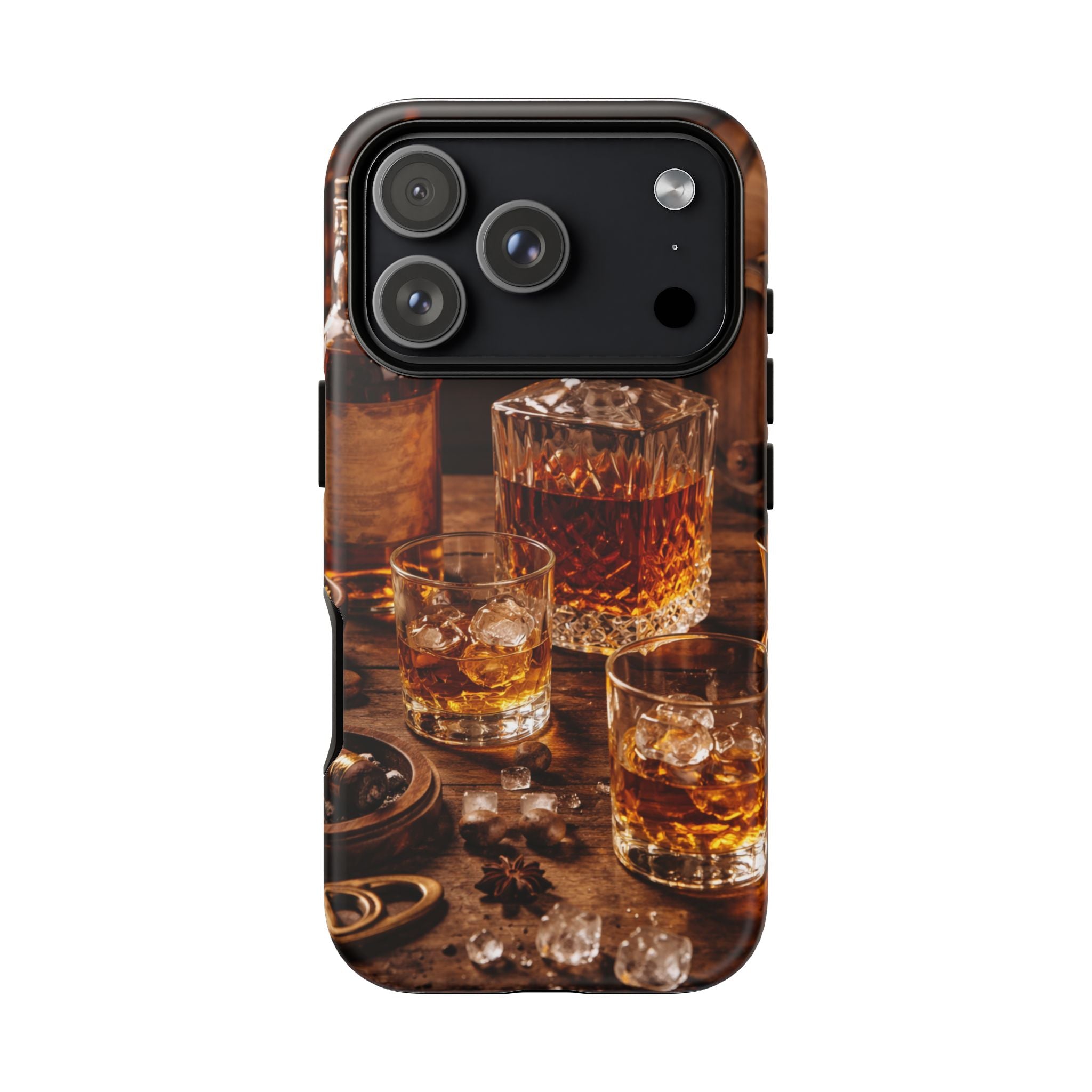 Whiskey Decanter Phone Case — Vintage Bar Spirits Protective Tough Case