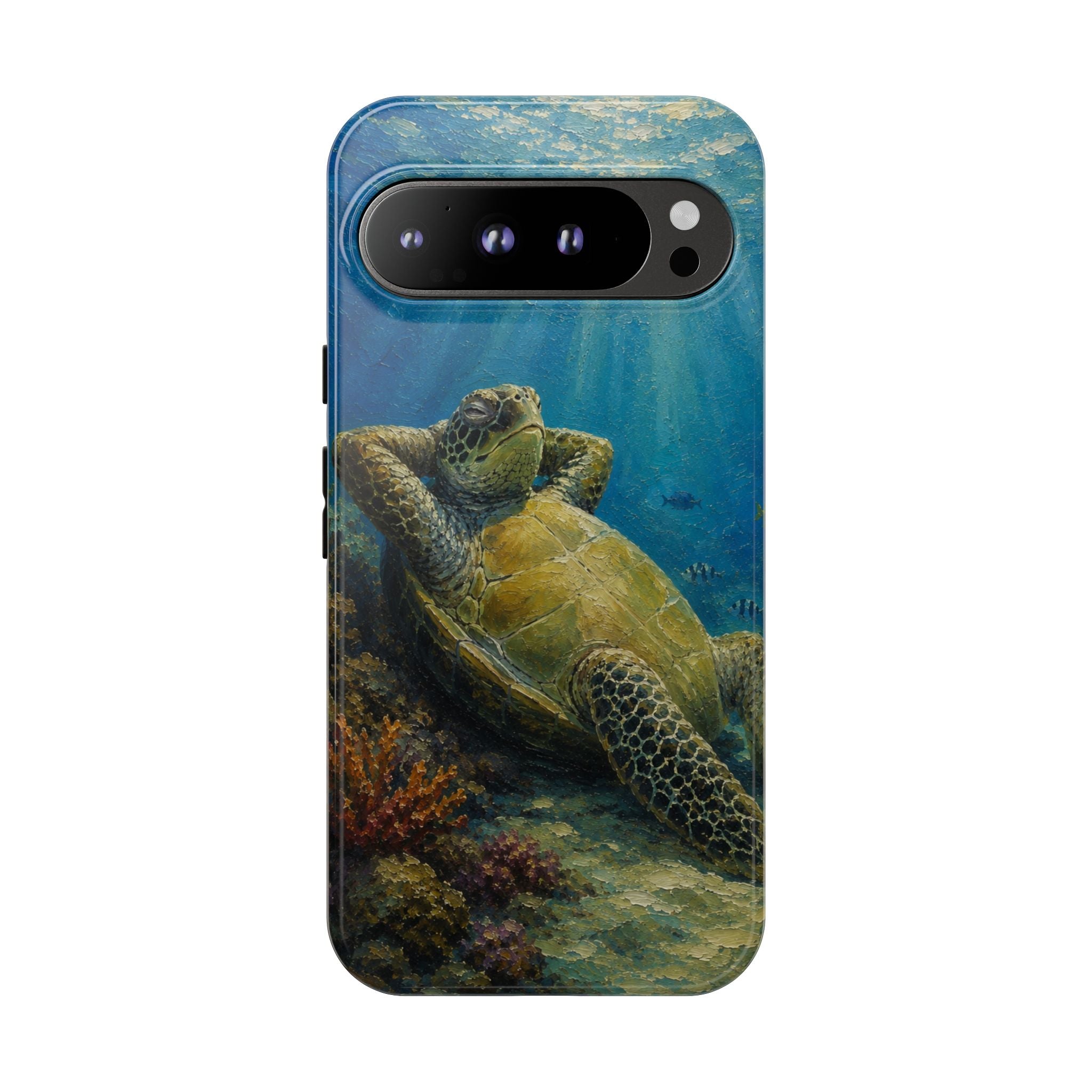 Sea Turtle Relaxation Phone Case — Ocean Underwater Art Protective Tough Case