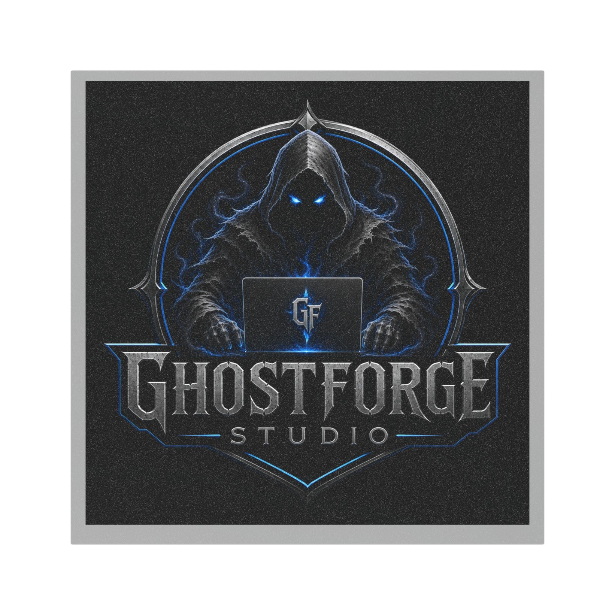 GhostForge Studio Car Magnet — Dark Hooded Logo Automotive Decal
