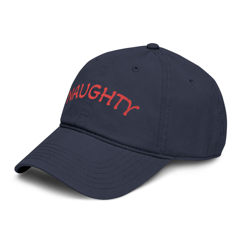 Naughty Embroidered Washed Baseball Cap