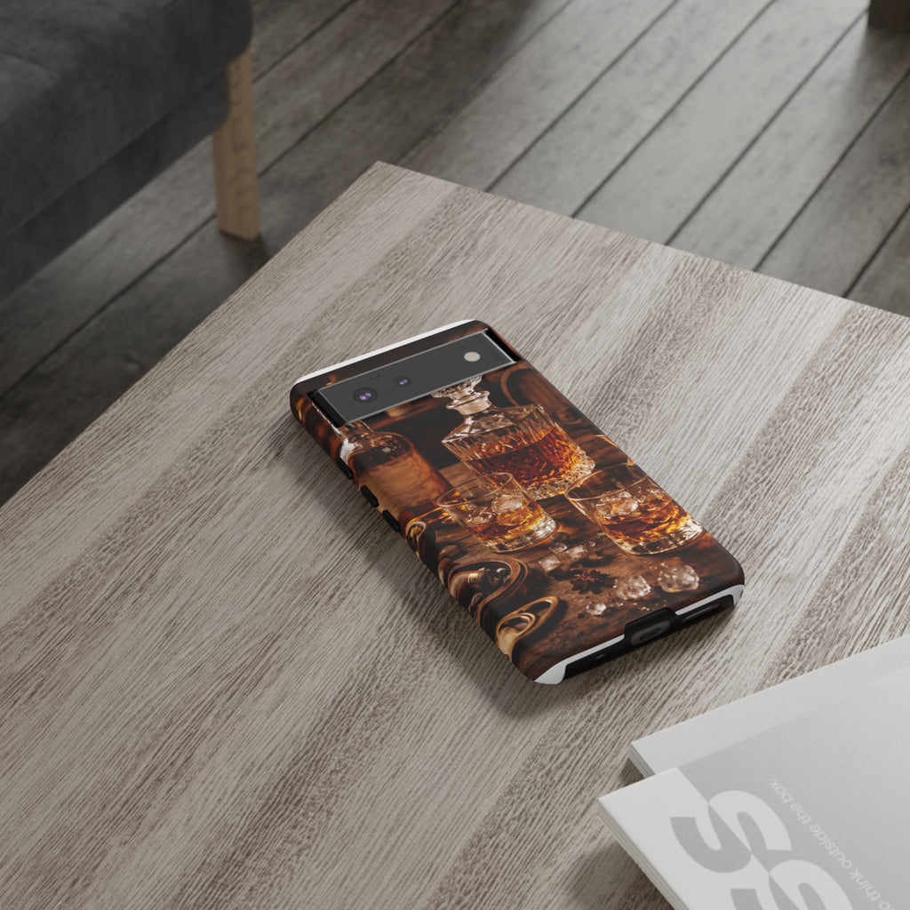 Whiskey Decanter Phone Case — Vintage Bar Spirits Protective Tough Case