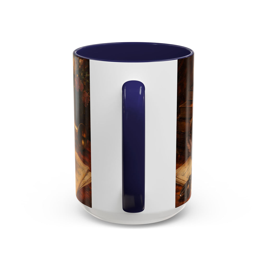Classical Music Coffee Mug – Classical Music Floral Design (11/15 oz)