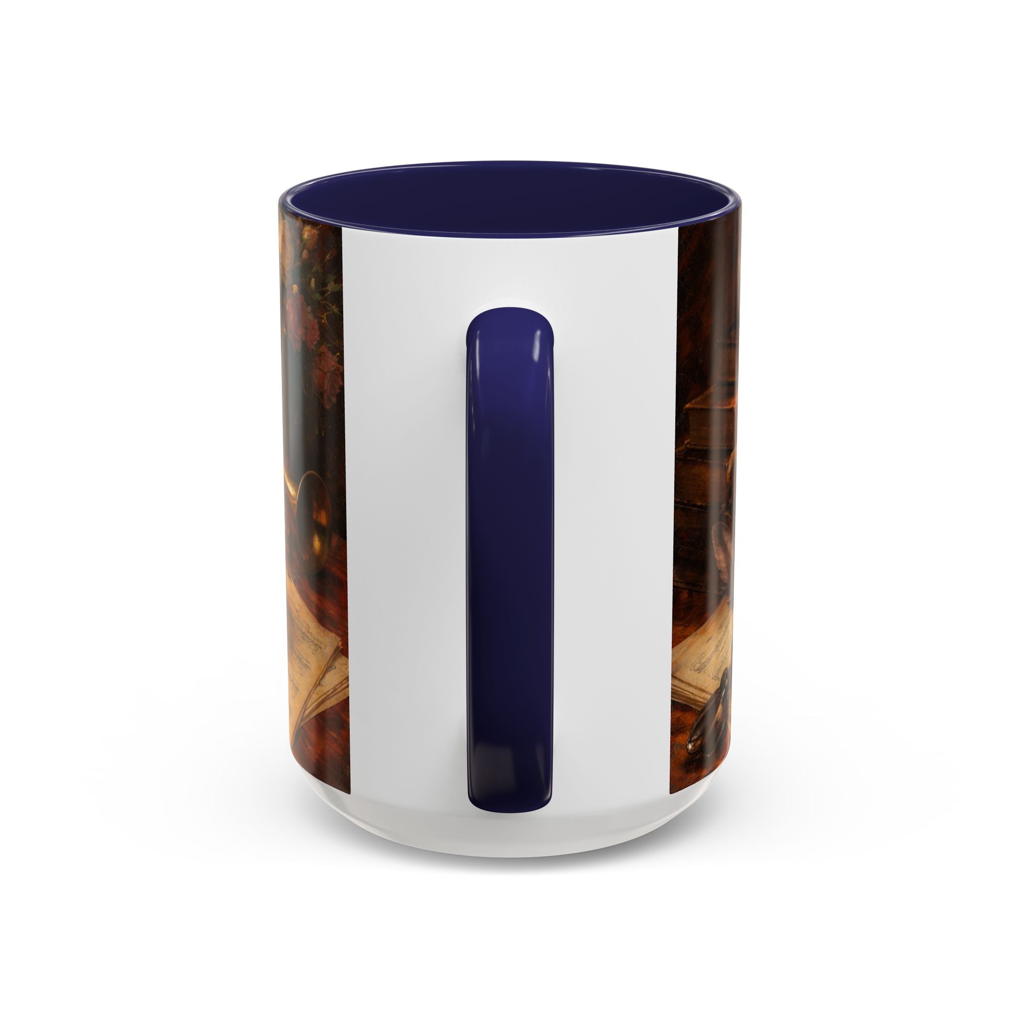 Classical Music Coffee Mug – Classical Music Floral Design (11/15 oz)