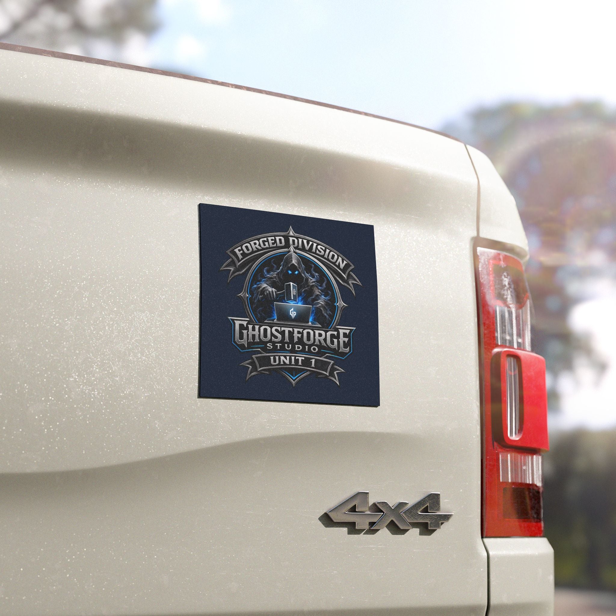 Forged Division Car Magnet — Ghostforge Studio Logo Magnetic Decal