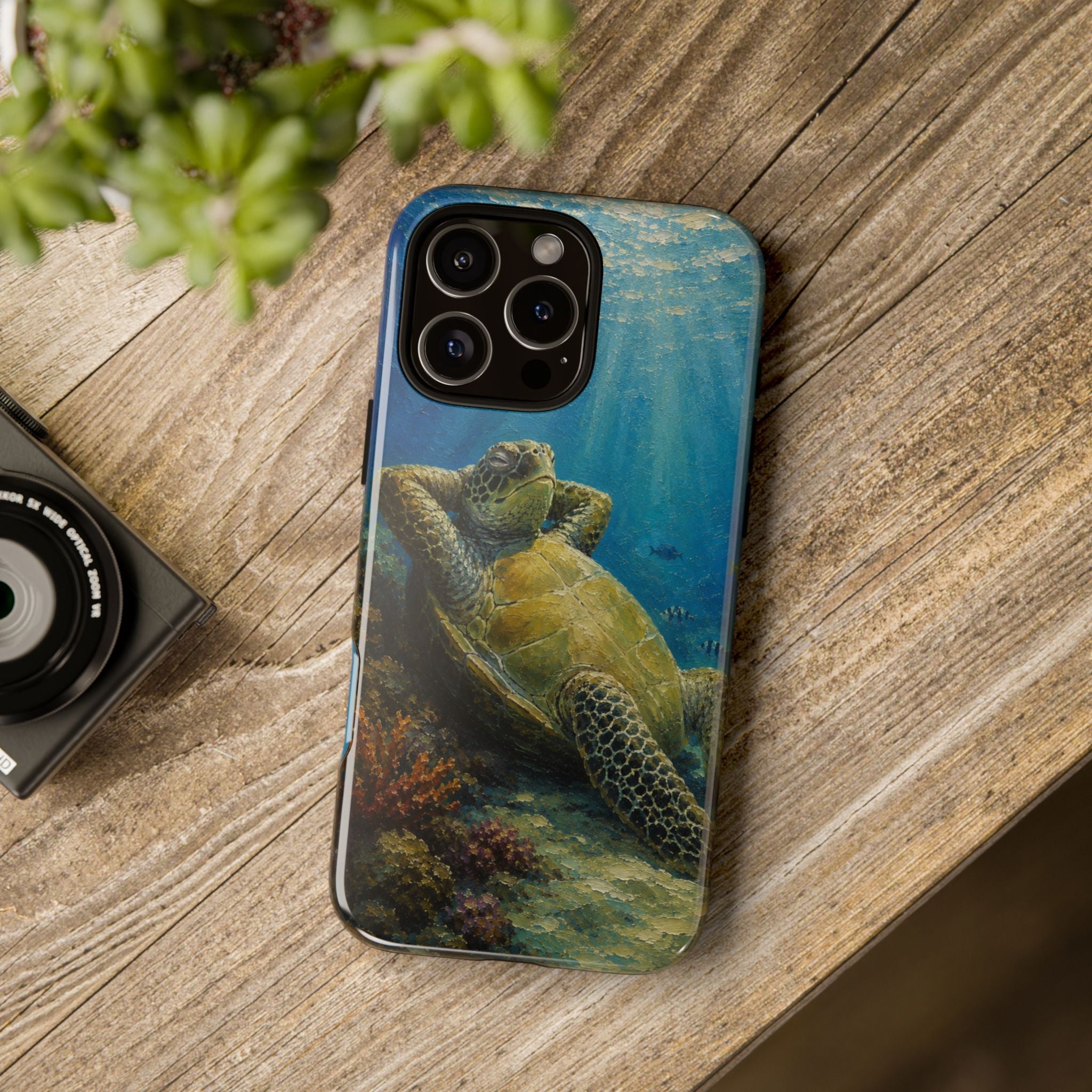 Sea Turtle Relaxation Phone Case — Ocean Underwater Art Protective Tough Case