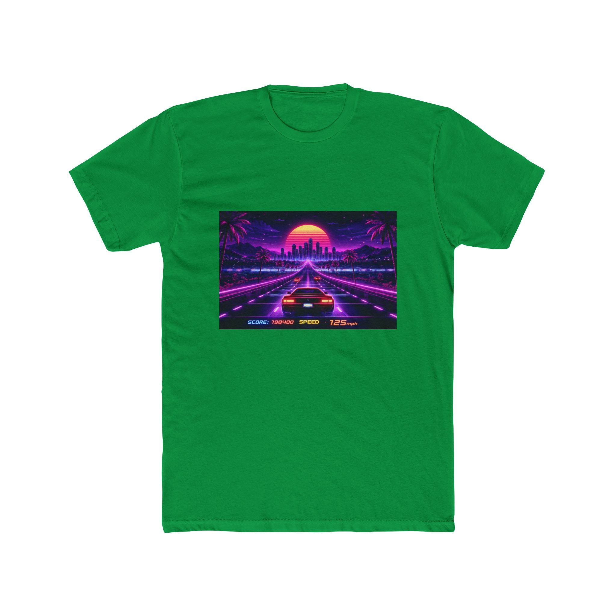 Retro Sunset Drive T‑Shirt — Vaporwave 80s Synthwave Graphic Tee