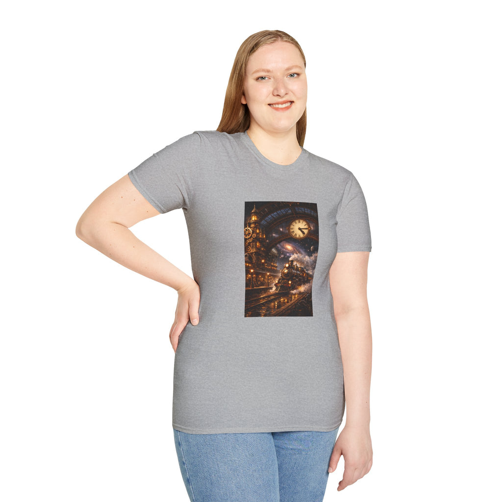 Steampunk Train T-Shirt — Steampunk Nightscape Tee