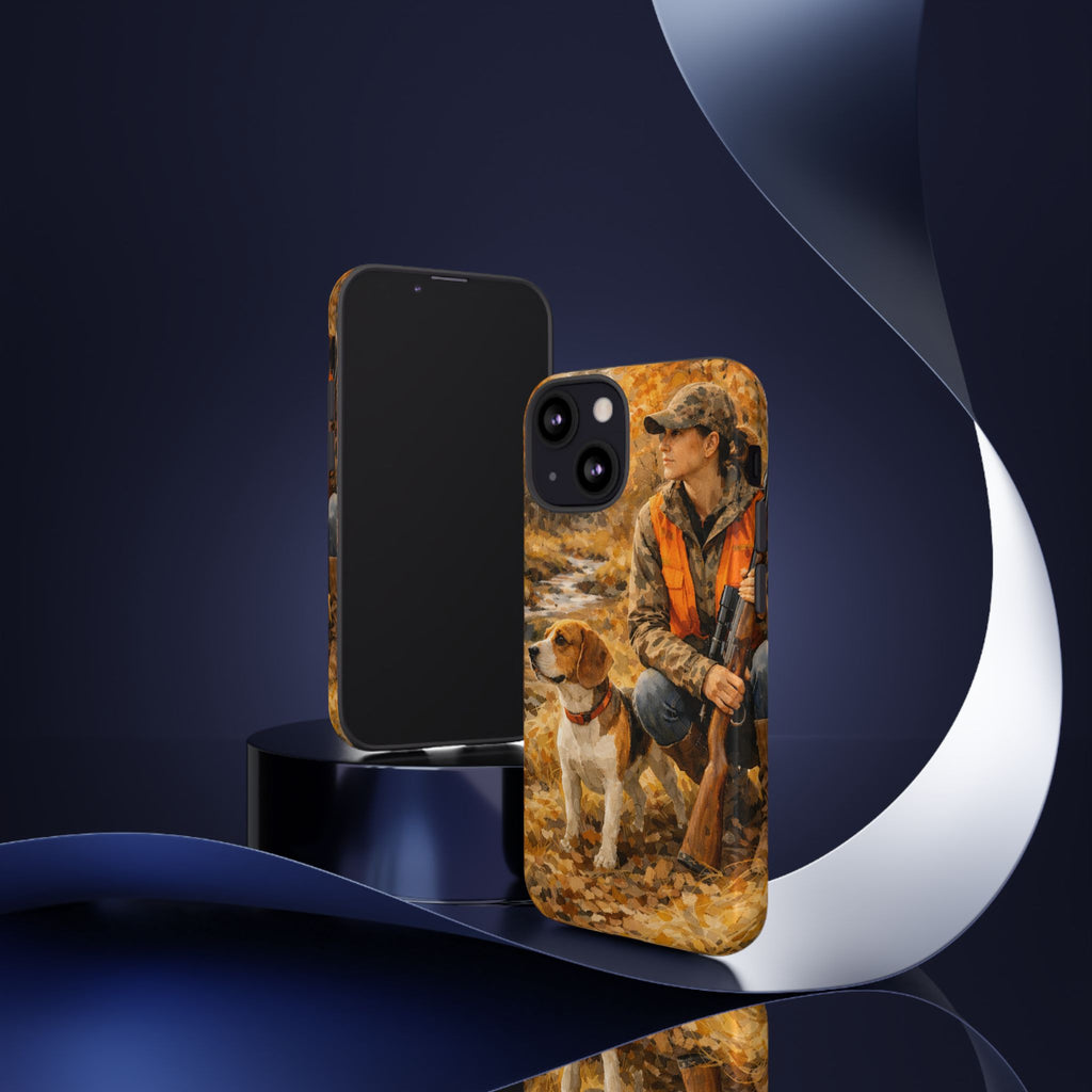 Hunter and Beagle Phone Case — Hunting Dog Autumn Camouflage iPhone Cover