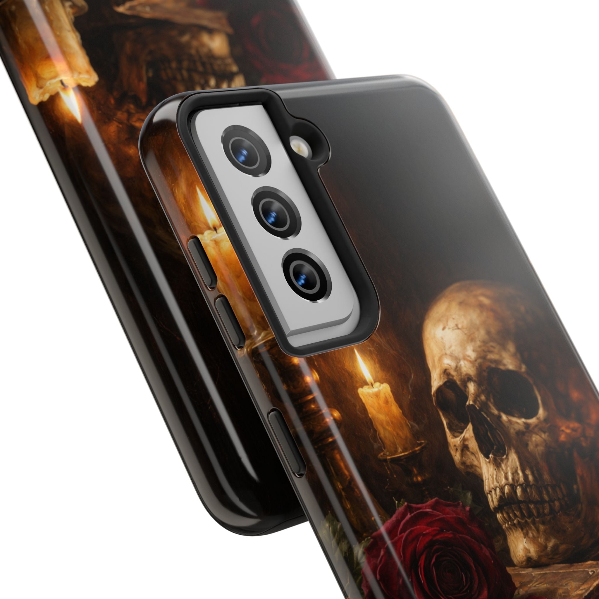 Skull & Candle Tough Phone Case — Memento Mori Protective Cover