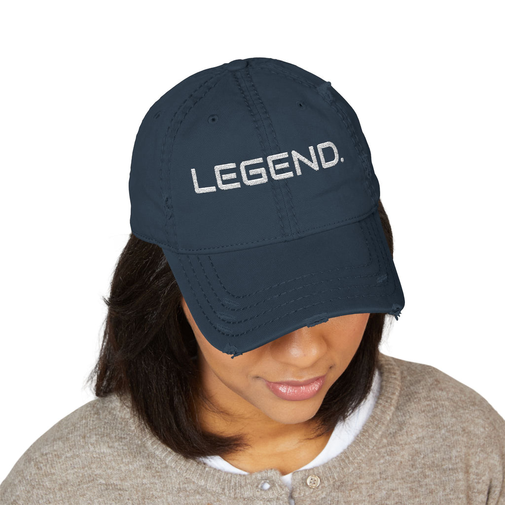 Legend - Embroidered Distressed Dad Hat (Embroidery)
