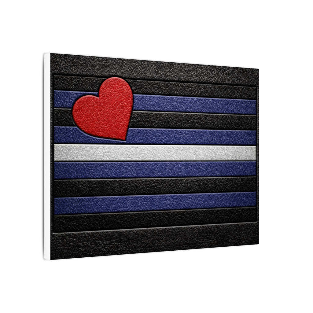 Leather Heart Canvas Wall Art - Matte Stretched Leather Pride Tribute