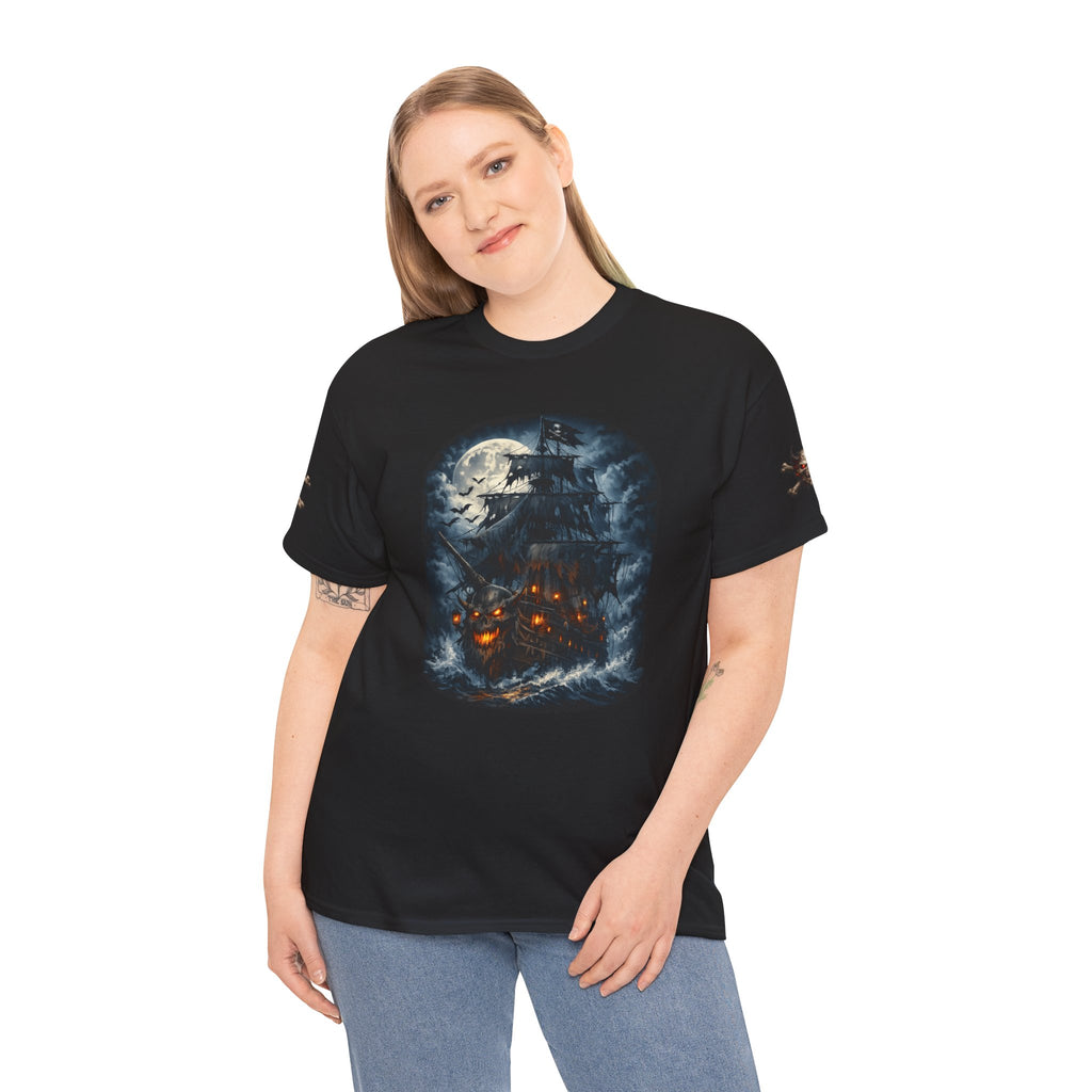 Premium Pirate Tee — Blackhearts Inc. Ghost Ship Graphic T‑Shirt