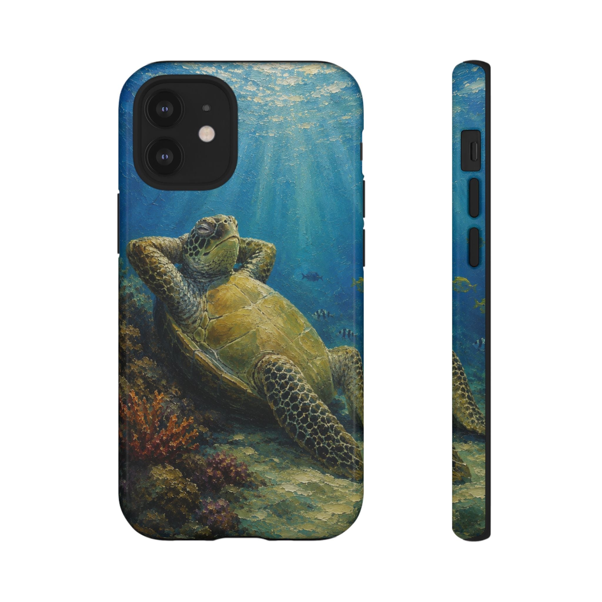 Sea Turtle Relaxation Phone Case — Ocean Underwater Art Protective Tough Case