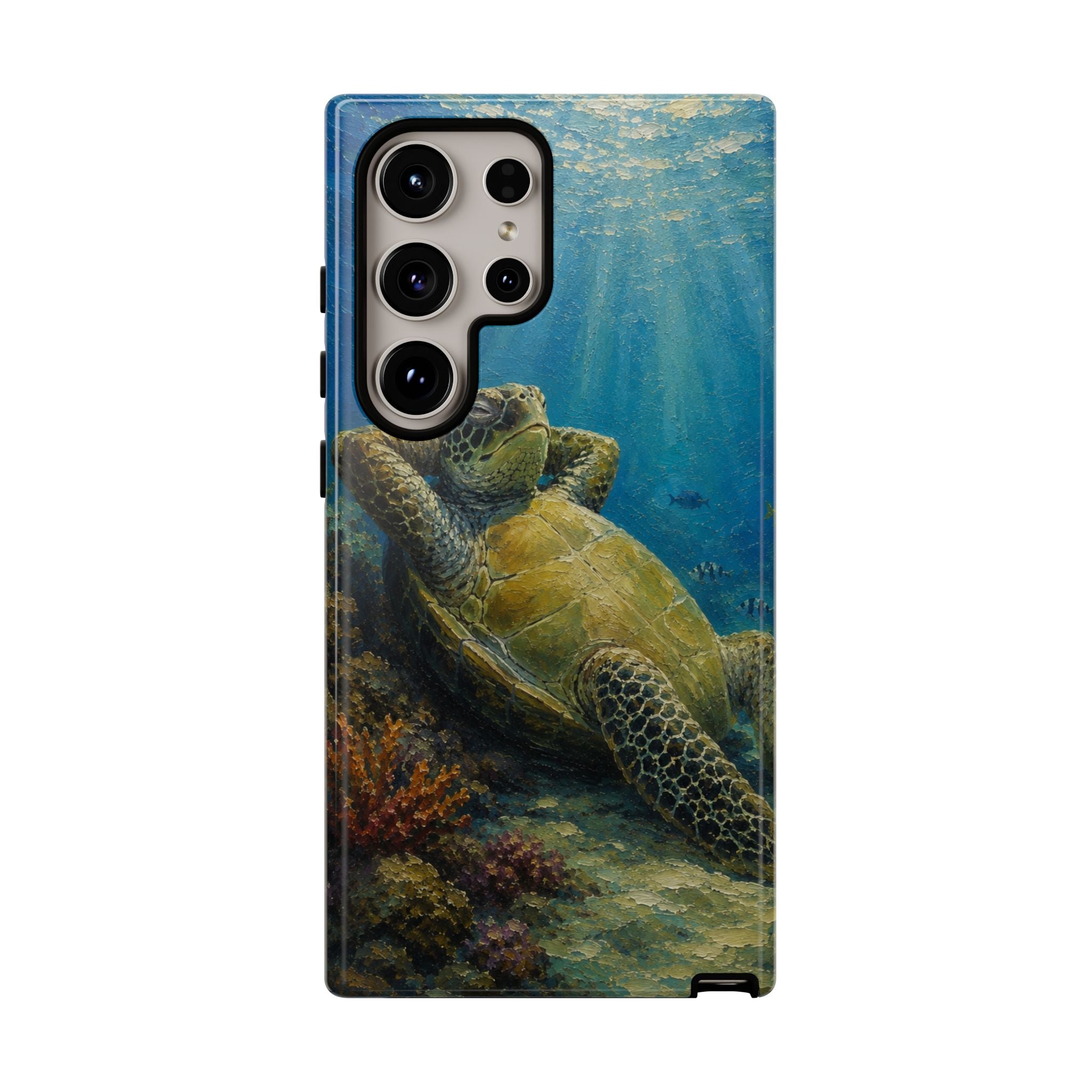 Sea Turtle Relaxation Phone Case — Ocean Underwater Art Protective Tough Case