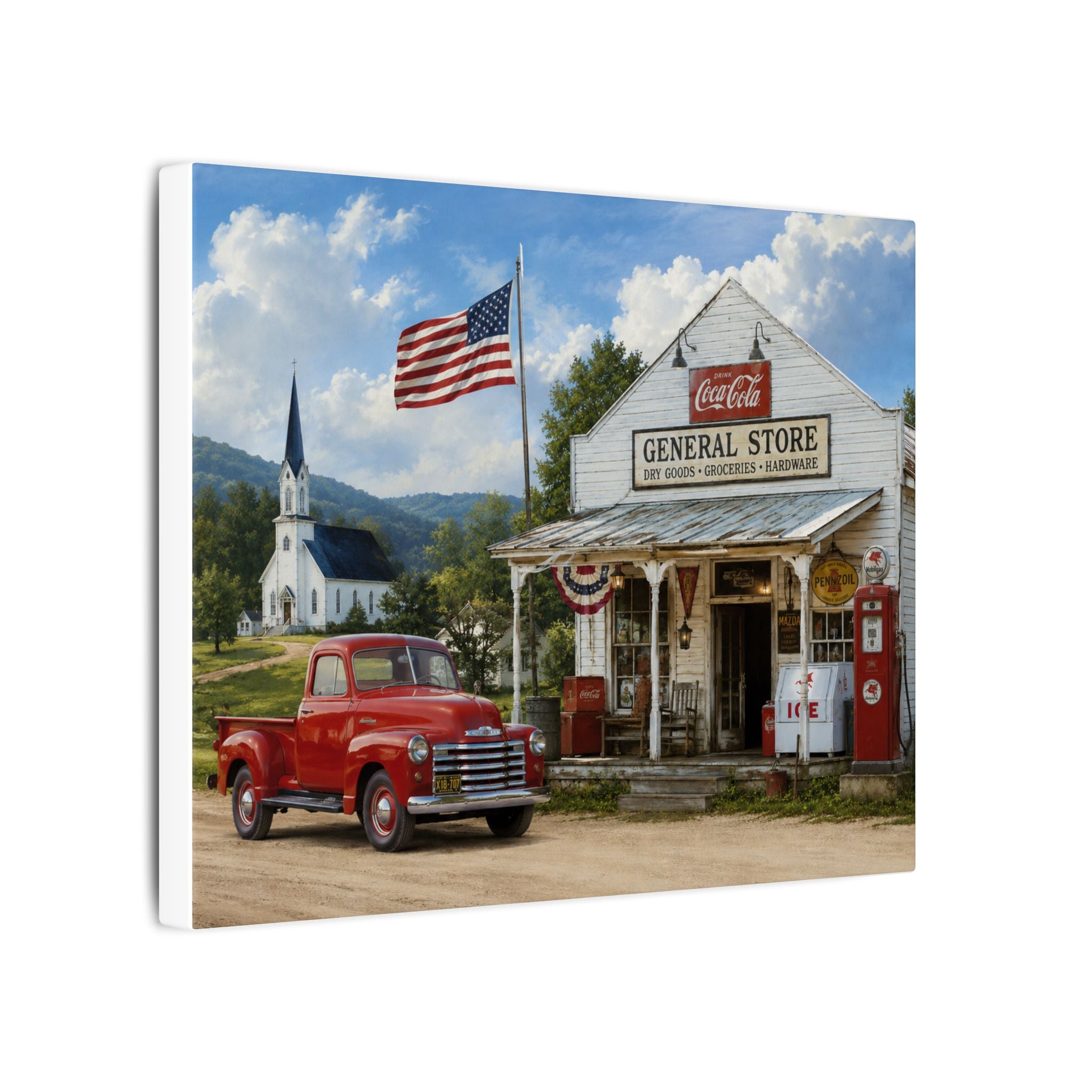 Vintage Americana General Store Canvas