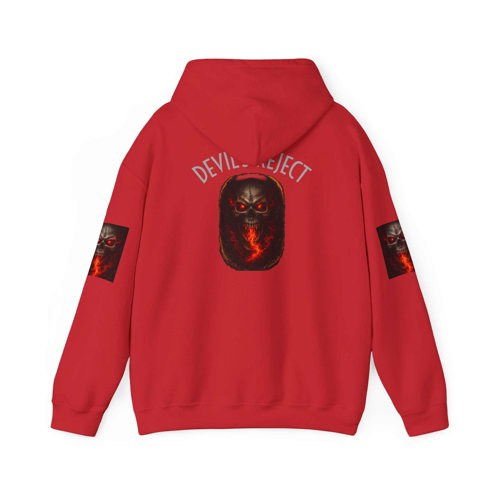 Devil's Reject Hoodie — Fiery Skull Graphic Pullover