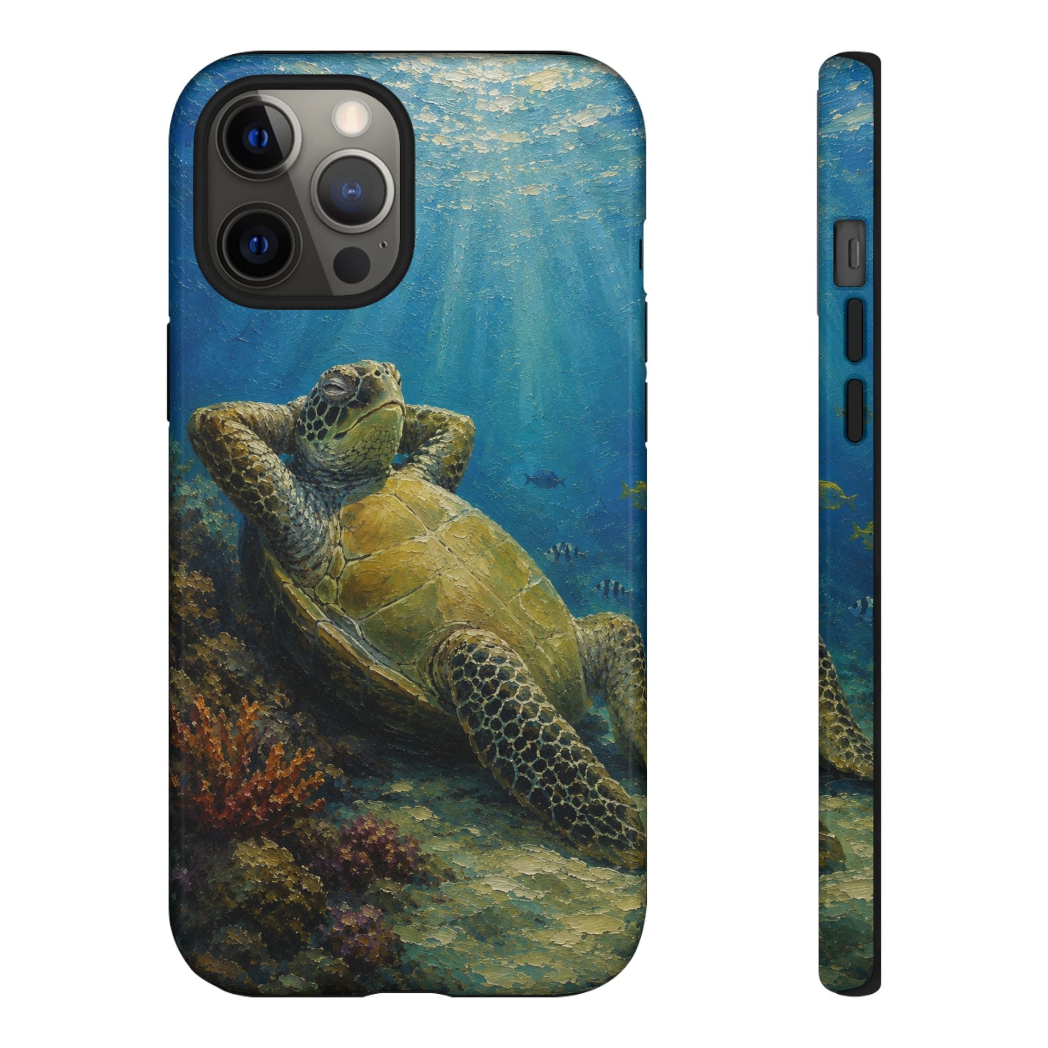 Sea Turtle Relaxation Phone Case — Ocean Underwater Art Protective Tough Case