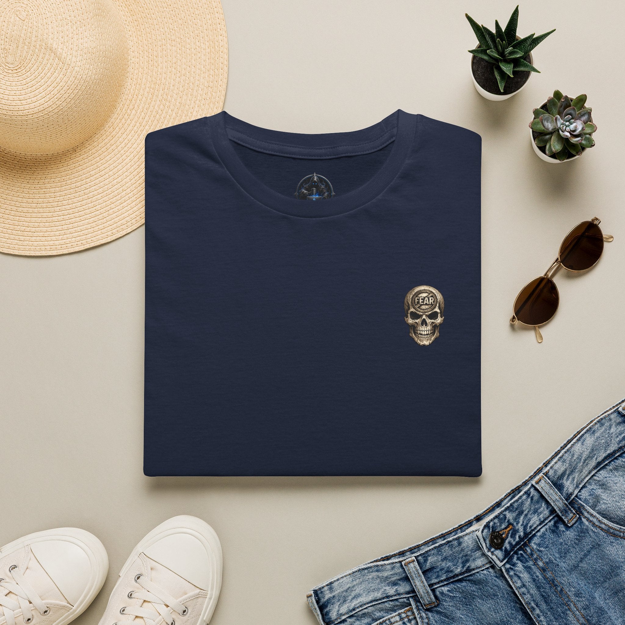 Premium NoFear Skull Vintage Skull T‑Shirt