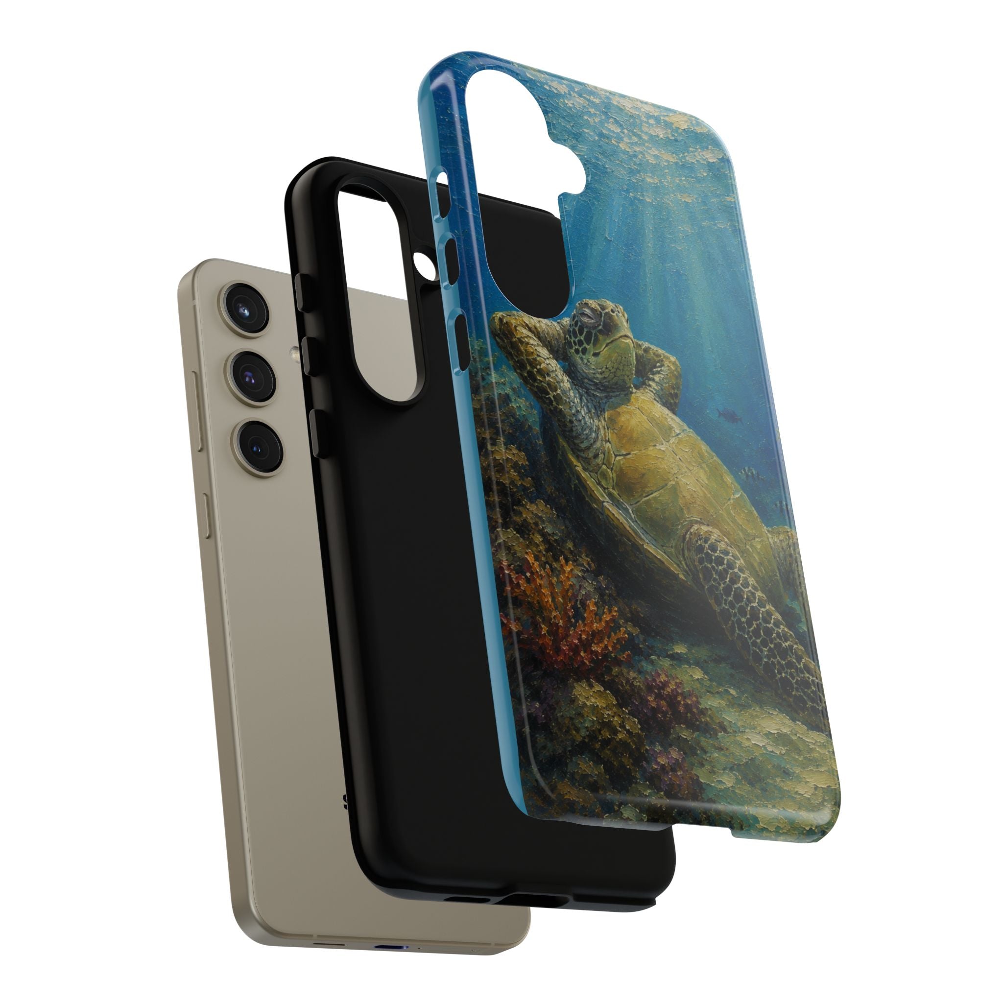 Sea Turtle Relaxation Phone Case — Ocean Underwater Art Protective Tough Case