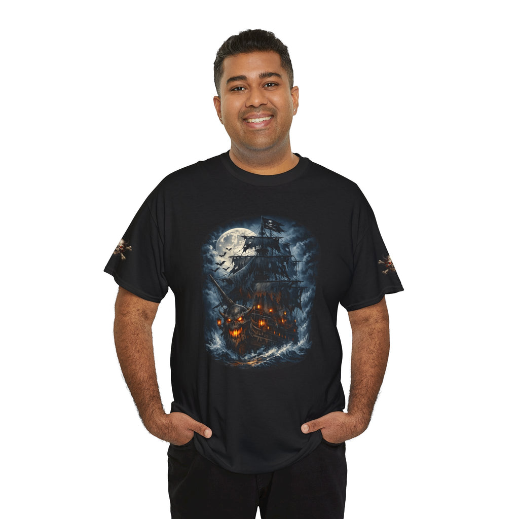 Premium Pirate Tee — Blackhearts Inc. Ghost Ship Graphic T‑Shirt