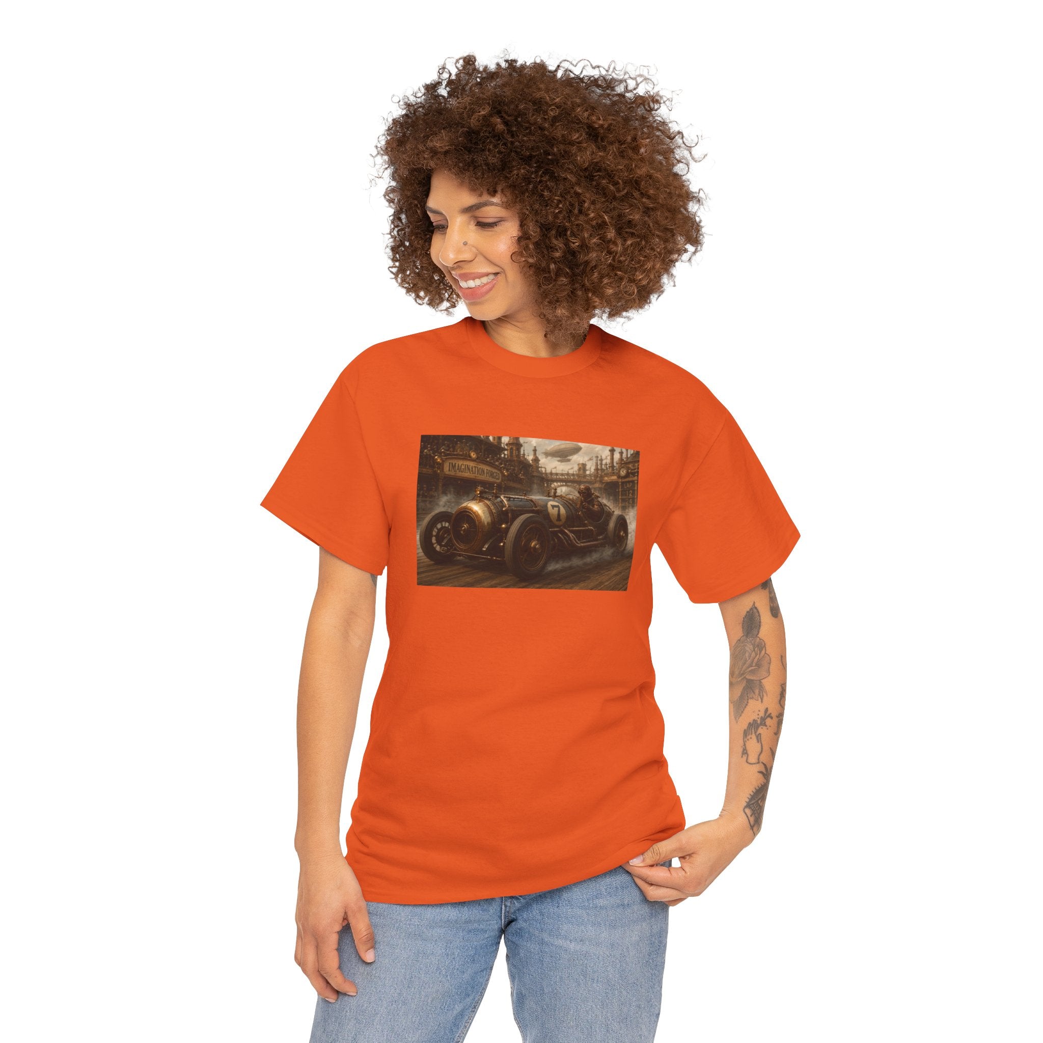 Steampunk Racecar Tee — Classic Antique Car Graphic T-Shirt
