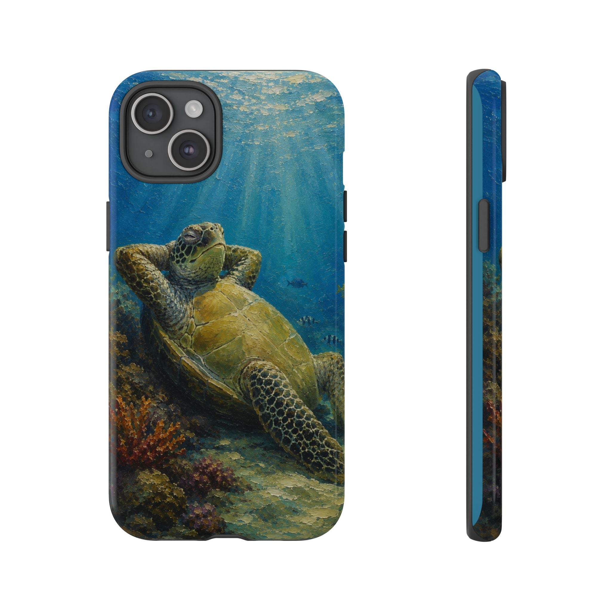 Sea Turtle Relaxation Phone Case — Ocean Underwater Art Protective Tough Case
