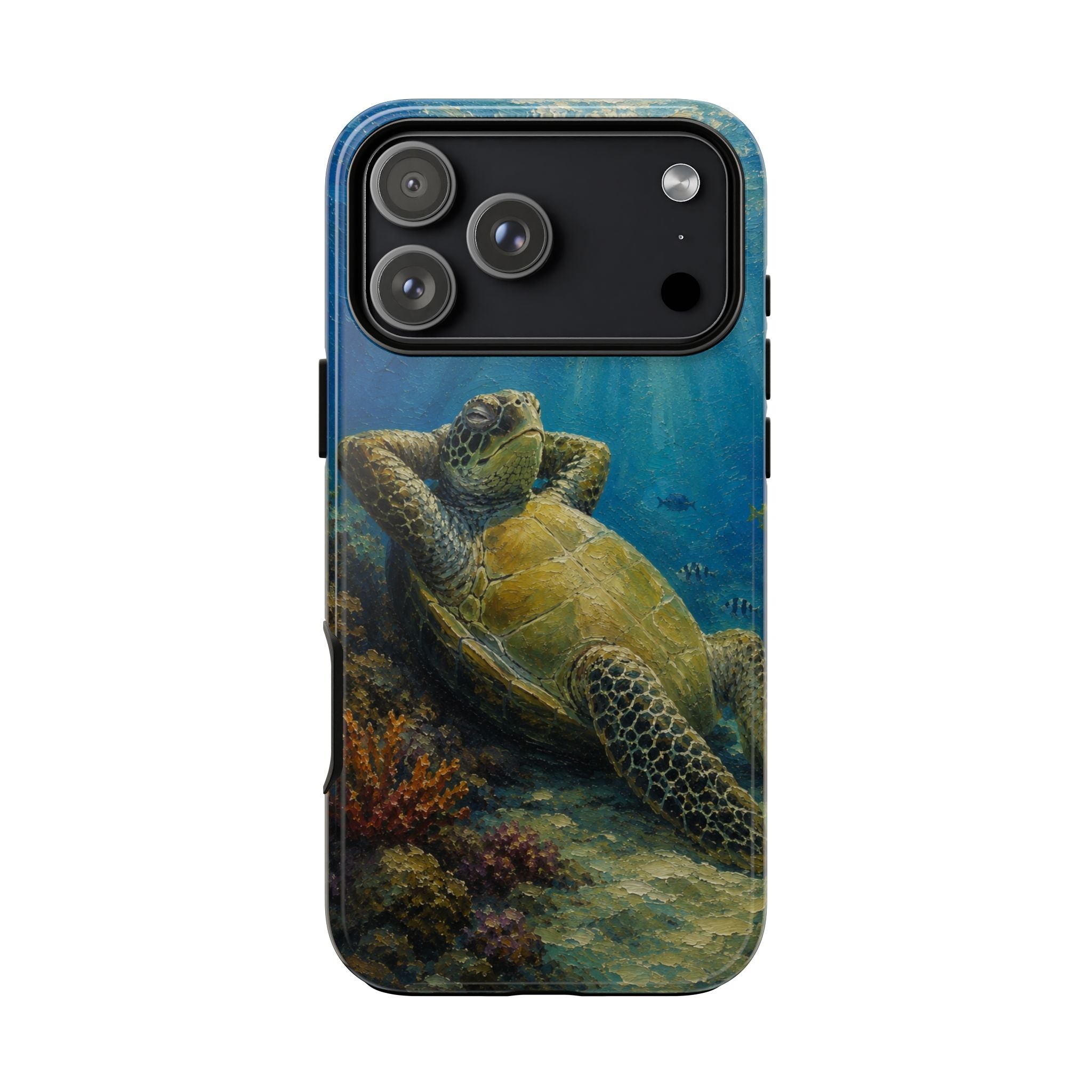 Sea Turtle Relaxation Phone Case — Ocean Underwater Art Protective Tough Case