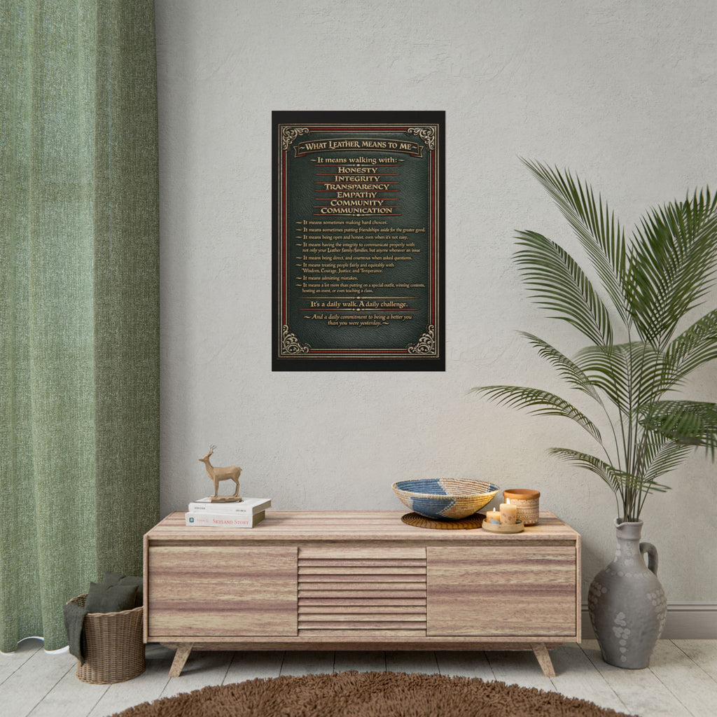 Leatherman Poster — "What Leather Means to Me" Inspirational Workshop Poster
