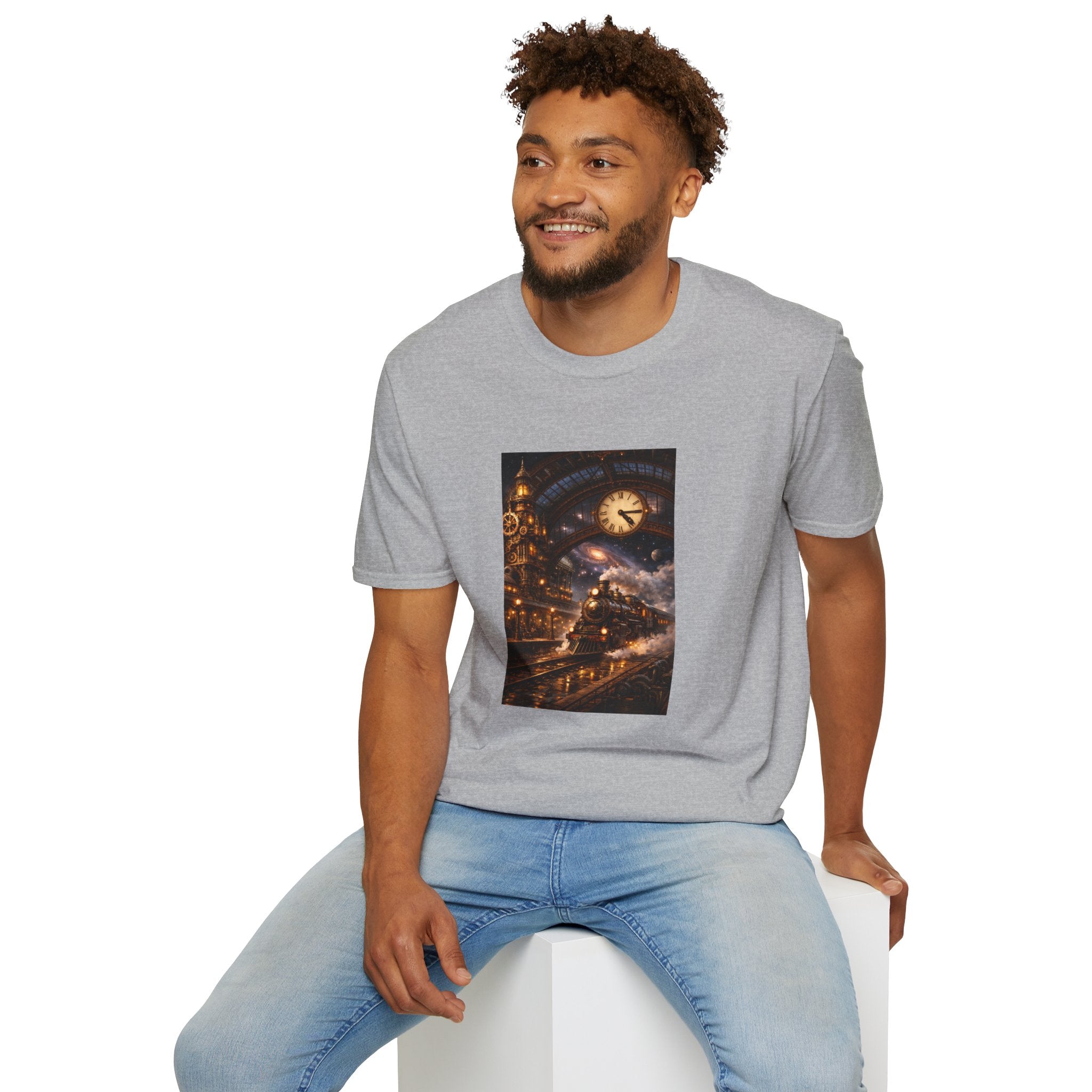 Steampunk Train T-Shirt — Steampunk Nightscape Tee