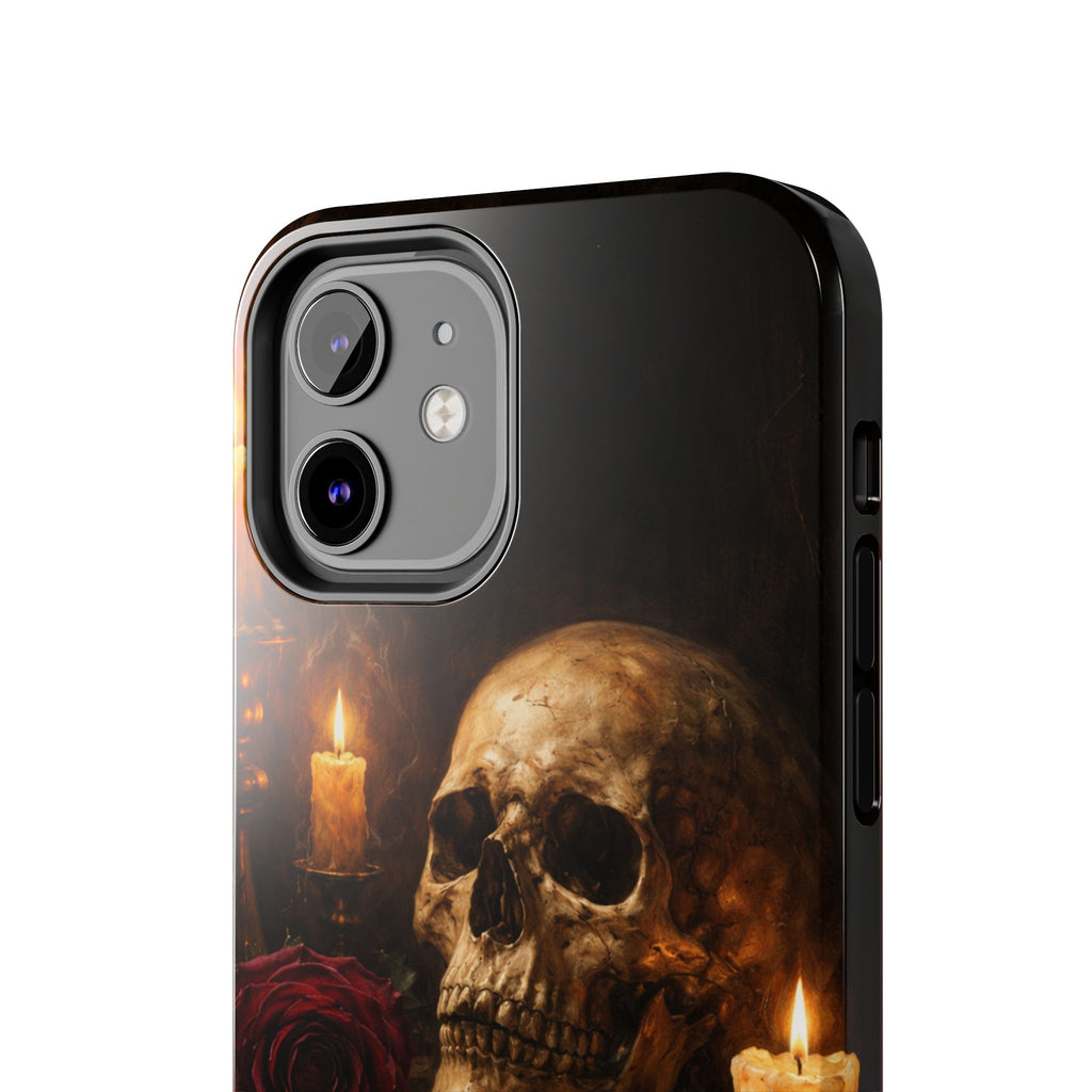 Skull & Candle Tough Phone Case — Memento Mori Protective Cover