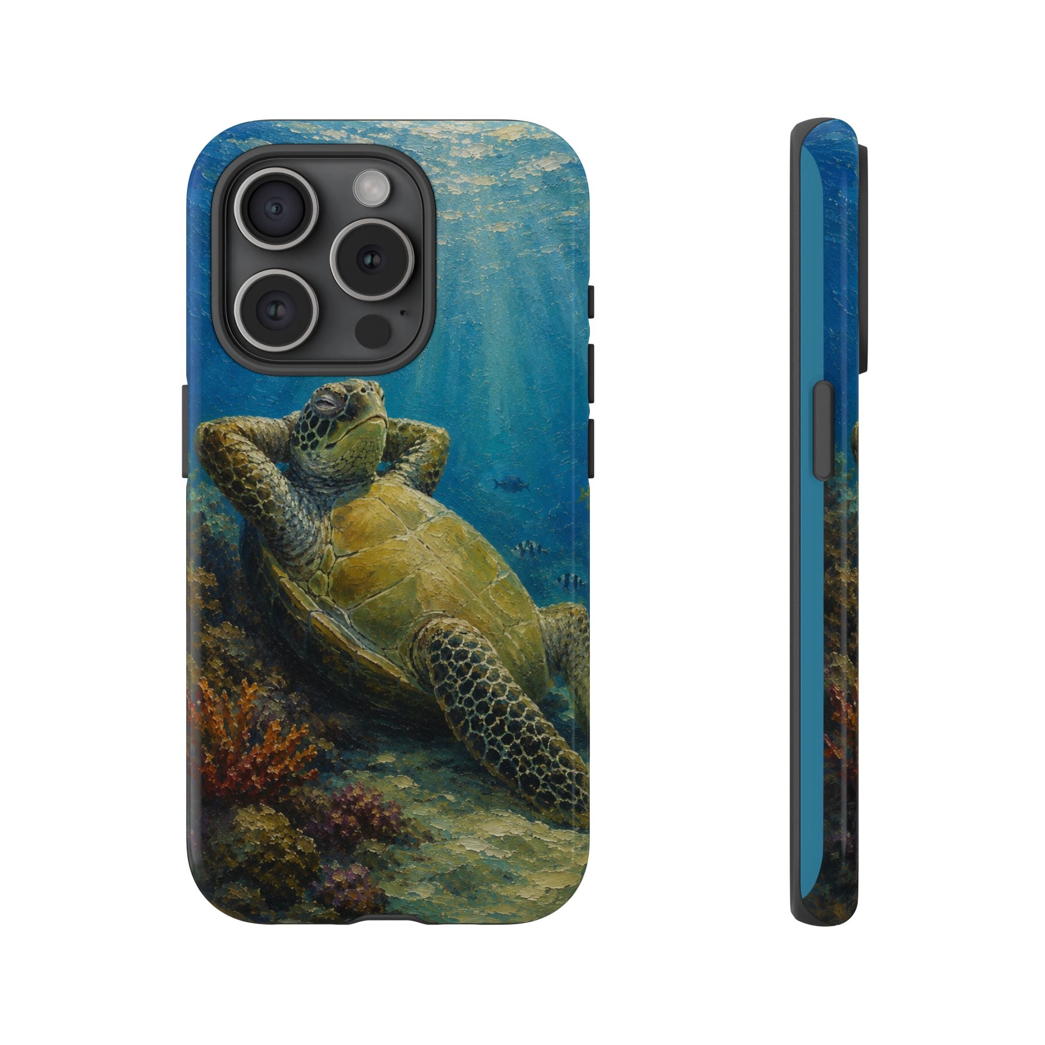 Sea Turtle Relaxation Phone Case — Ocean Underwater Art Protective Tough Case