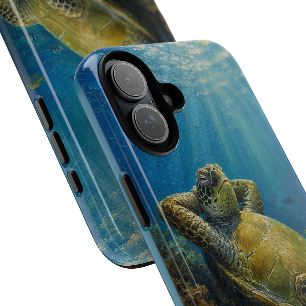 Sea Turtle Relaxation Phone Case — Ocean Underwater Art Protective Tough Case
