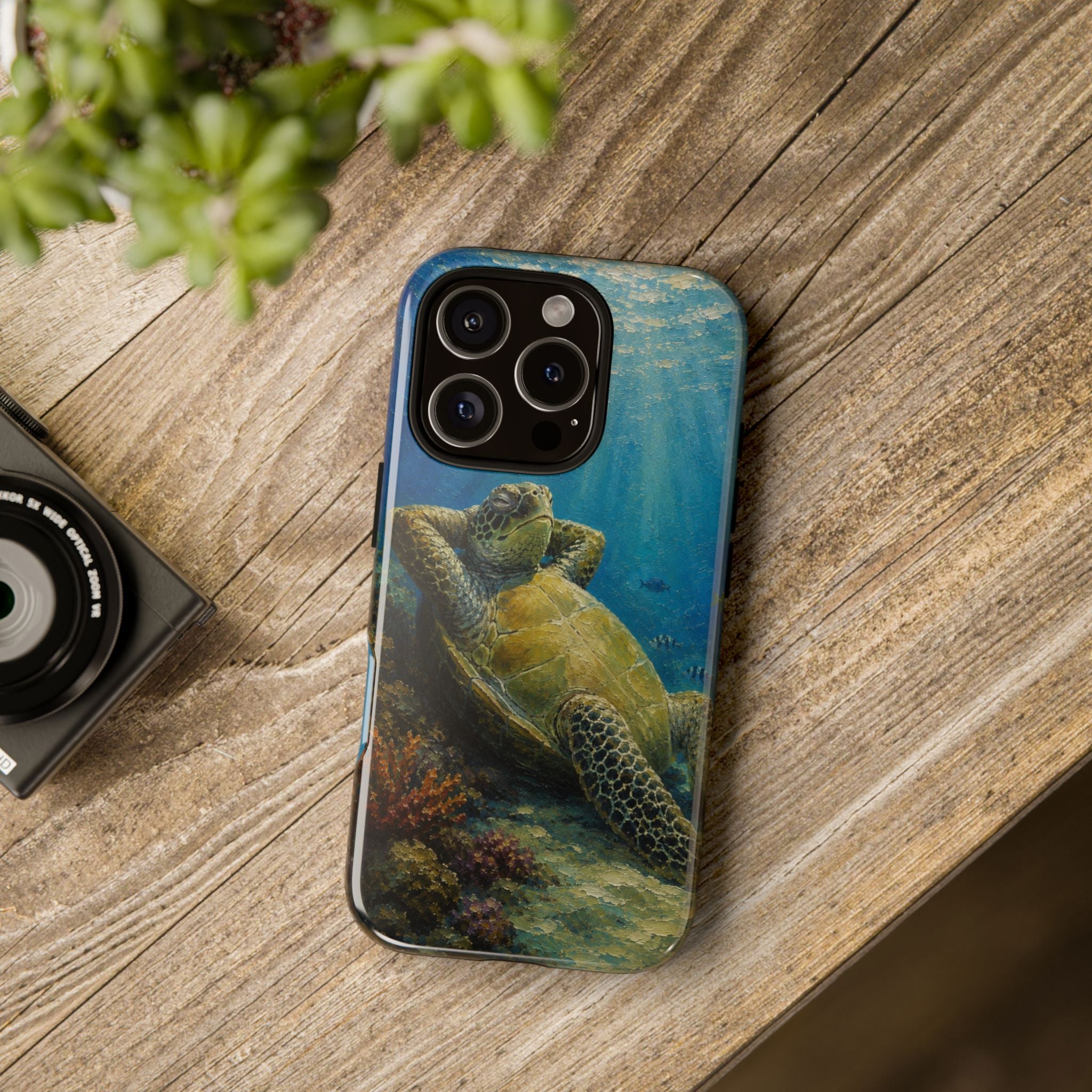 Sea Turtle Relaxation Phone Case — Ocean Underwater Art Protective Tough Case