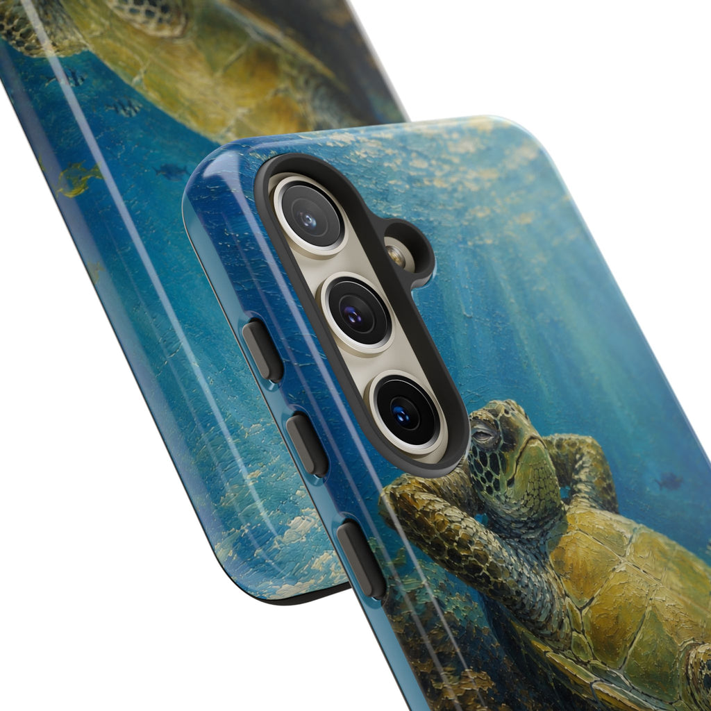Sea Turtle Relaxation Phone Case — Ocean Underwater Art Protective Tough Case