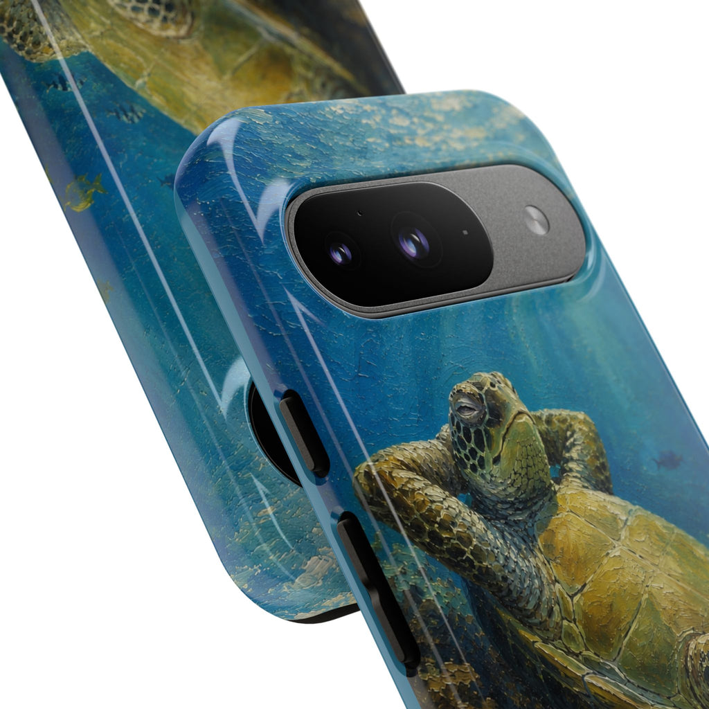 Sea Turtle Relaxation Phone Case — Ocean Underwater Art Protective Tough Case